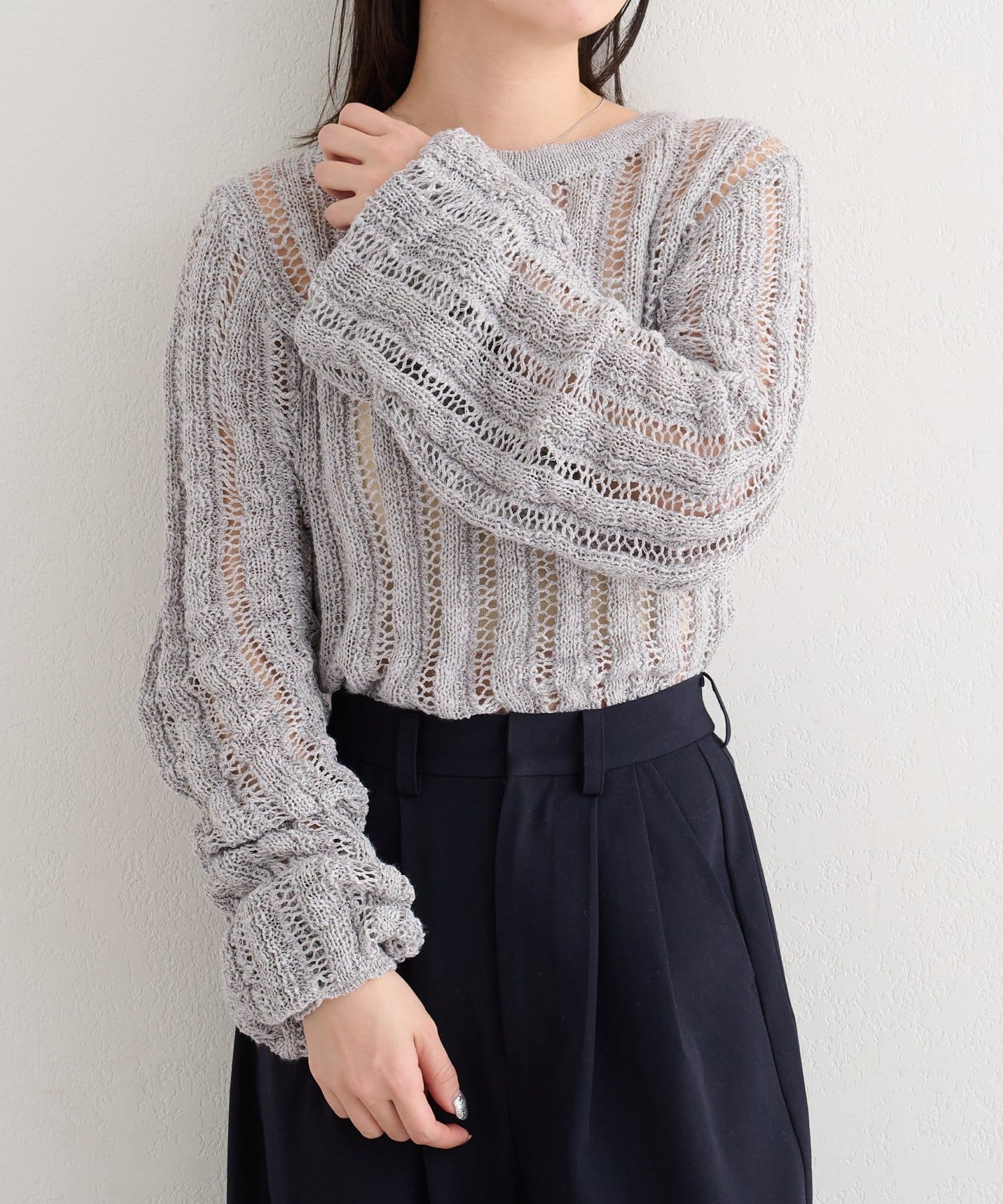 Kastane(カスタネ) 【4色展開】B ルーズスリーブニットプルオーバー