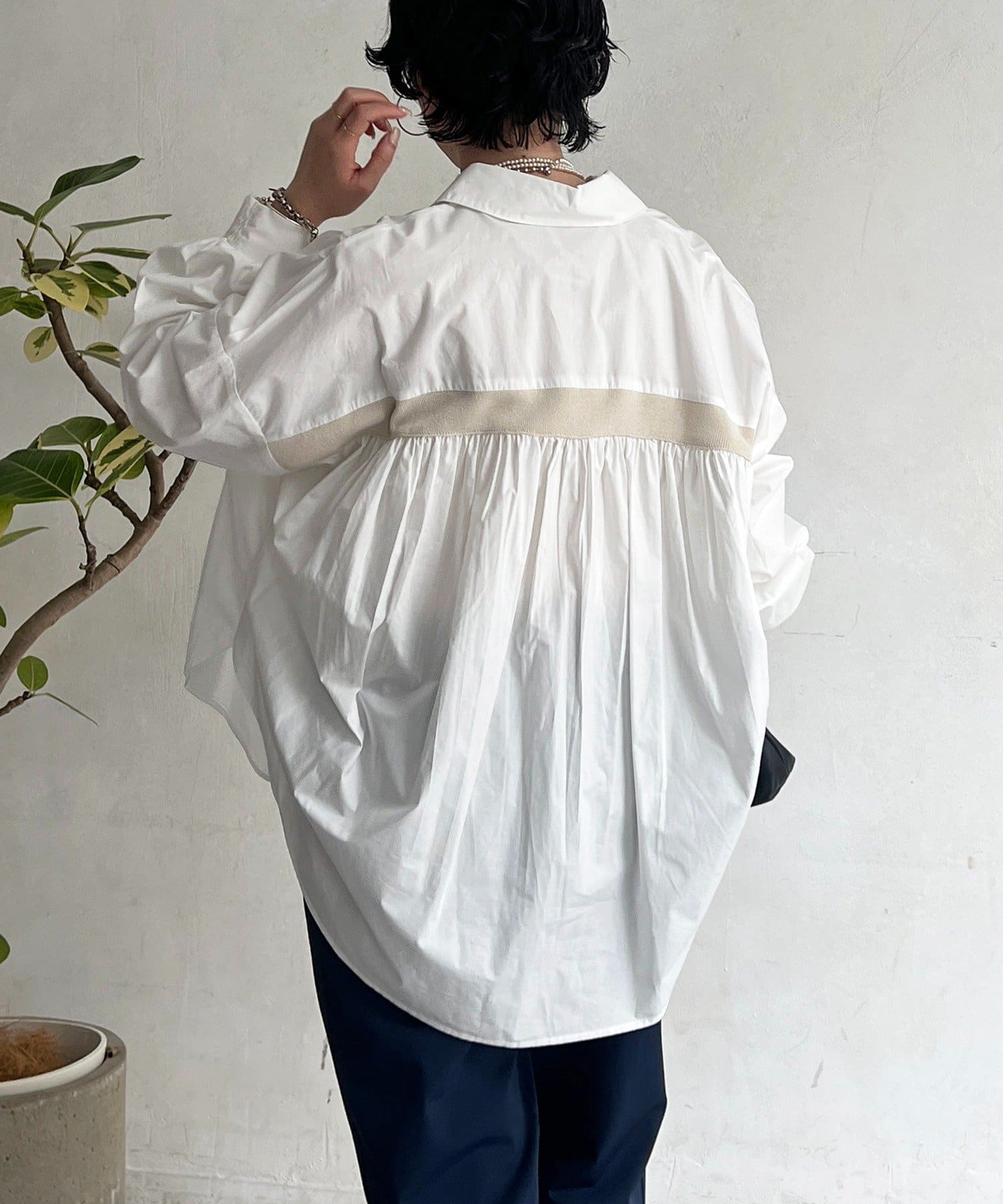 un dix cors(アンディコール) バックライン切り替えシャツ