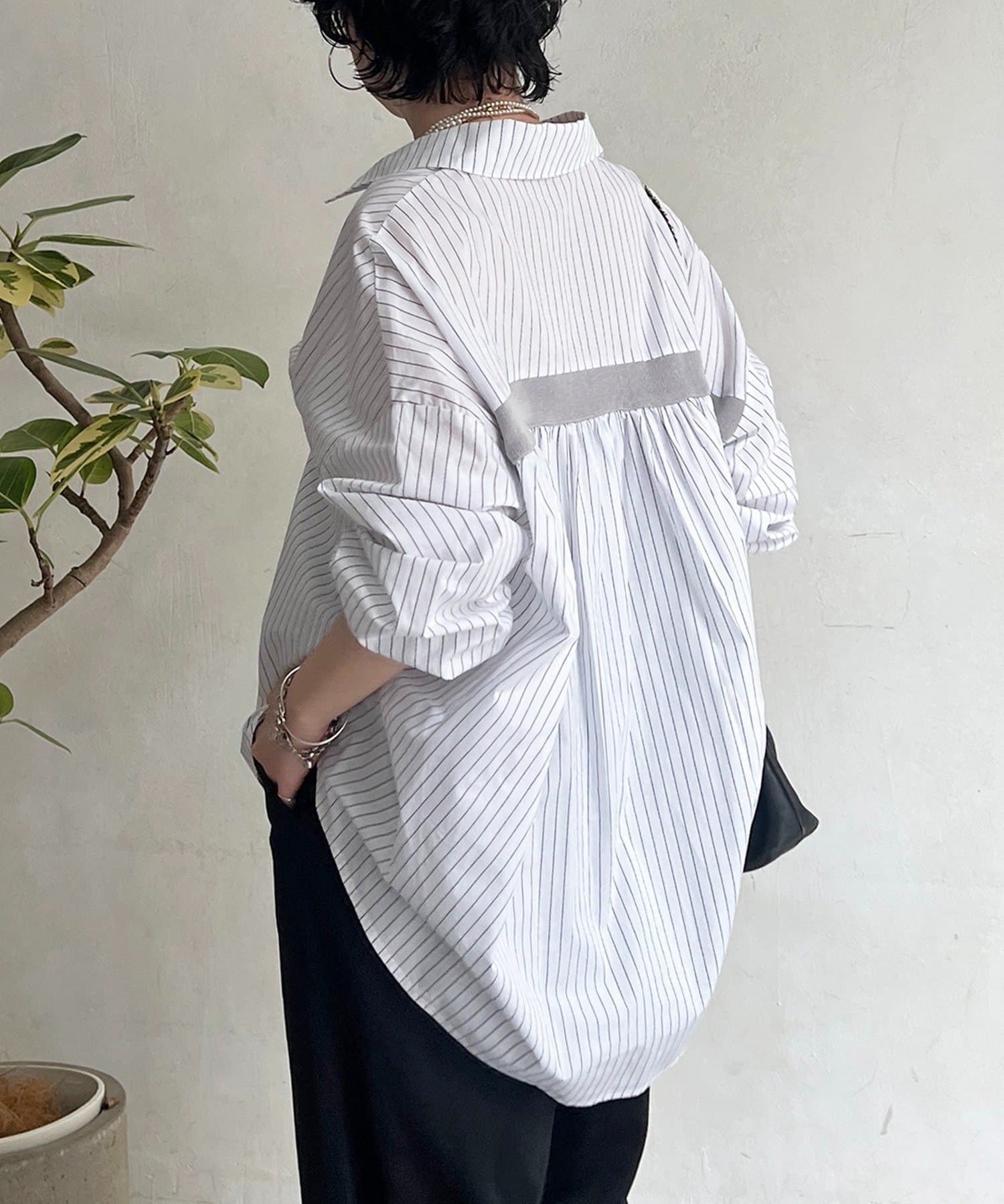 un dix cors(アンディコール) バックライン切り替えシャツ