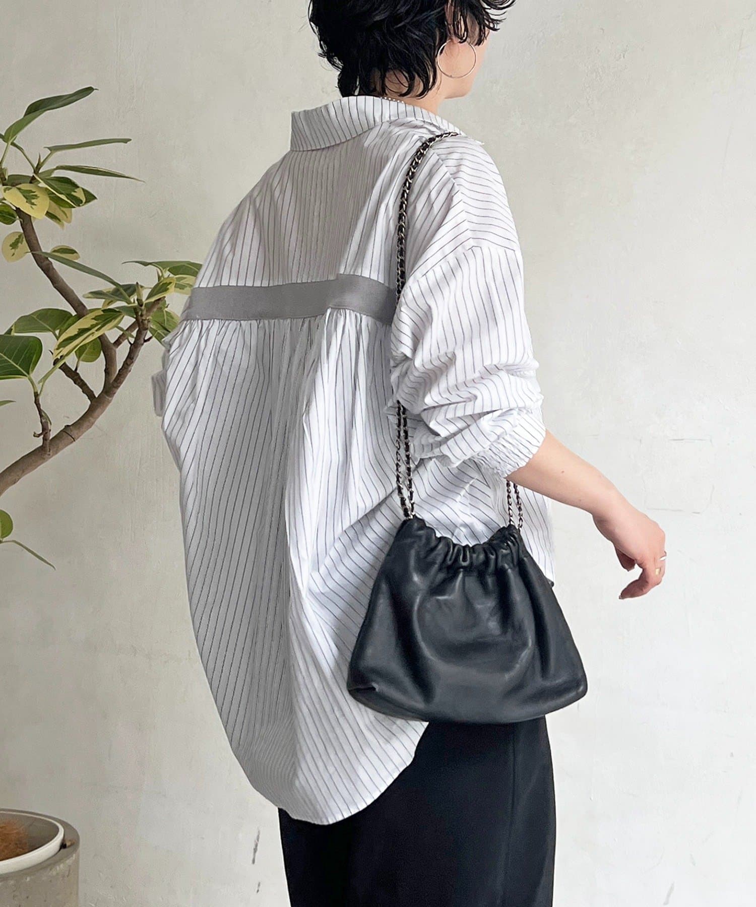 un dix cors(アンディコール) バックライン切り替えシャツ