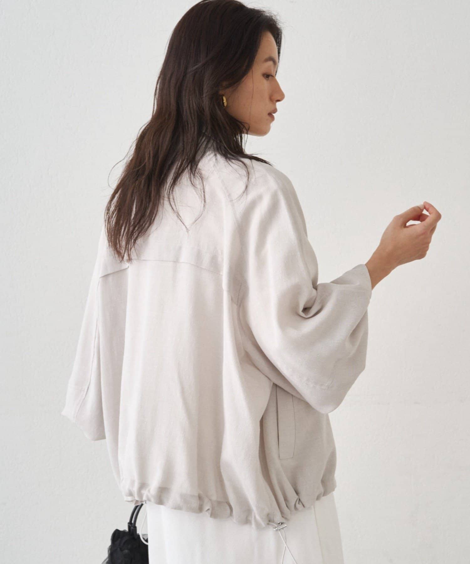 LOUNGEDRESS(ラウンジドレス) リネンライクスタンドブルゾン