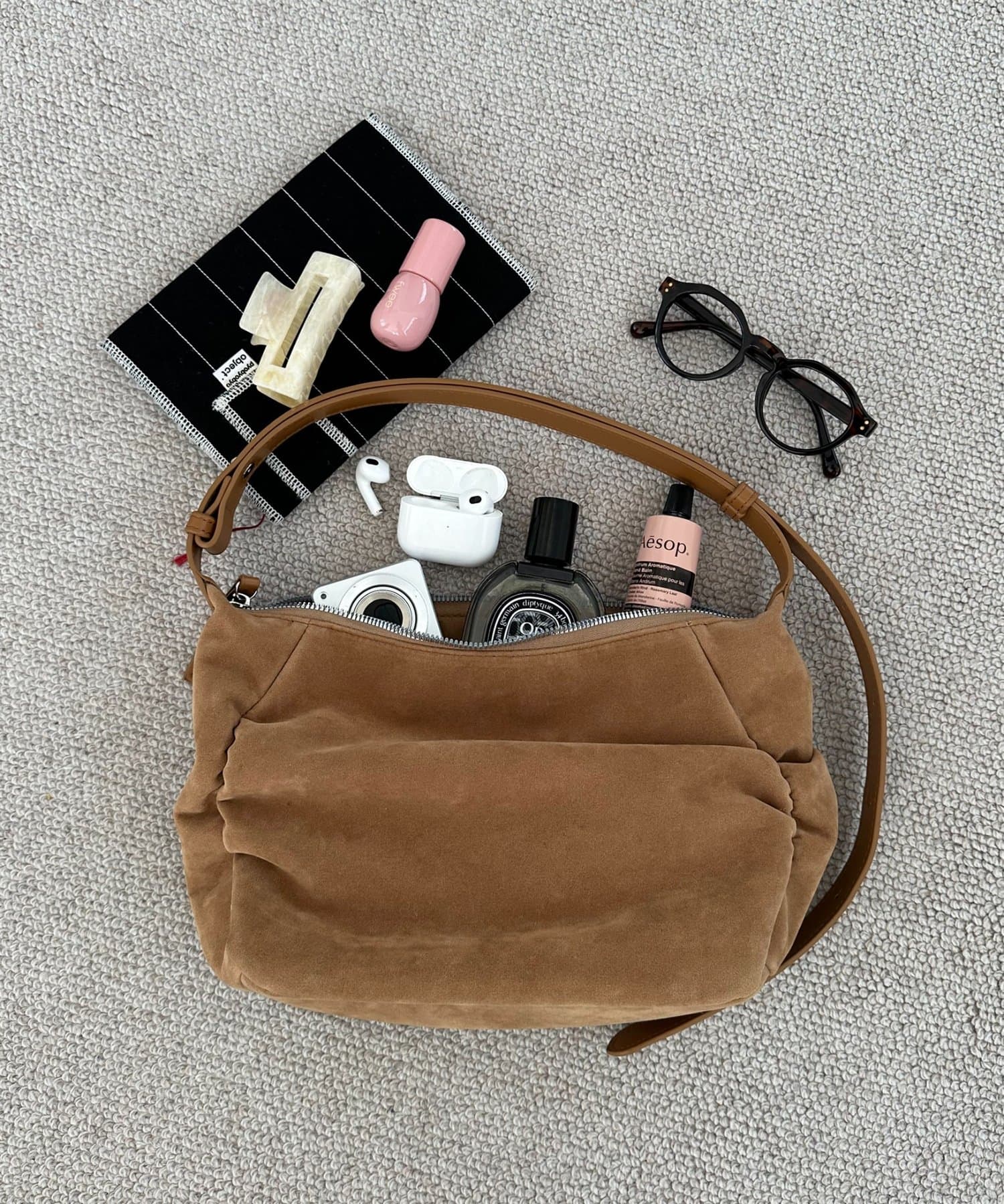 DISCOAT(ディスコート) サイドギャザーワンハンドルショルダーバッグ