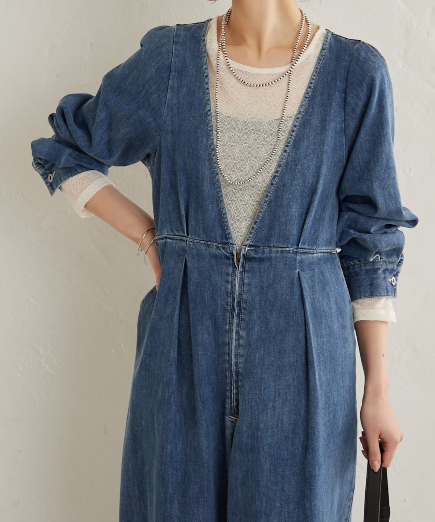 Omekashi(オメカシ) レースウエストタックプルオーバー