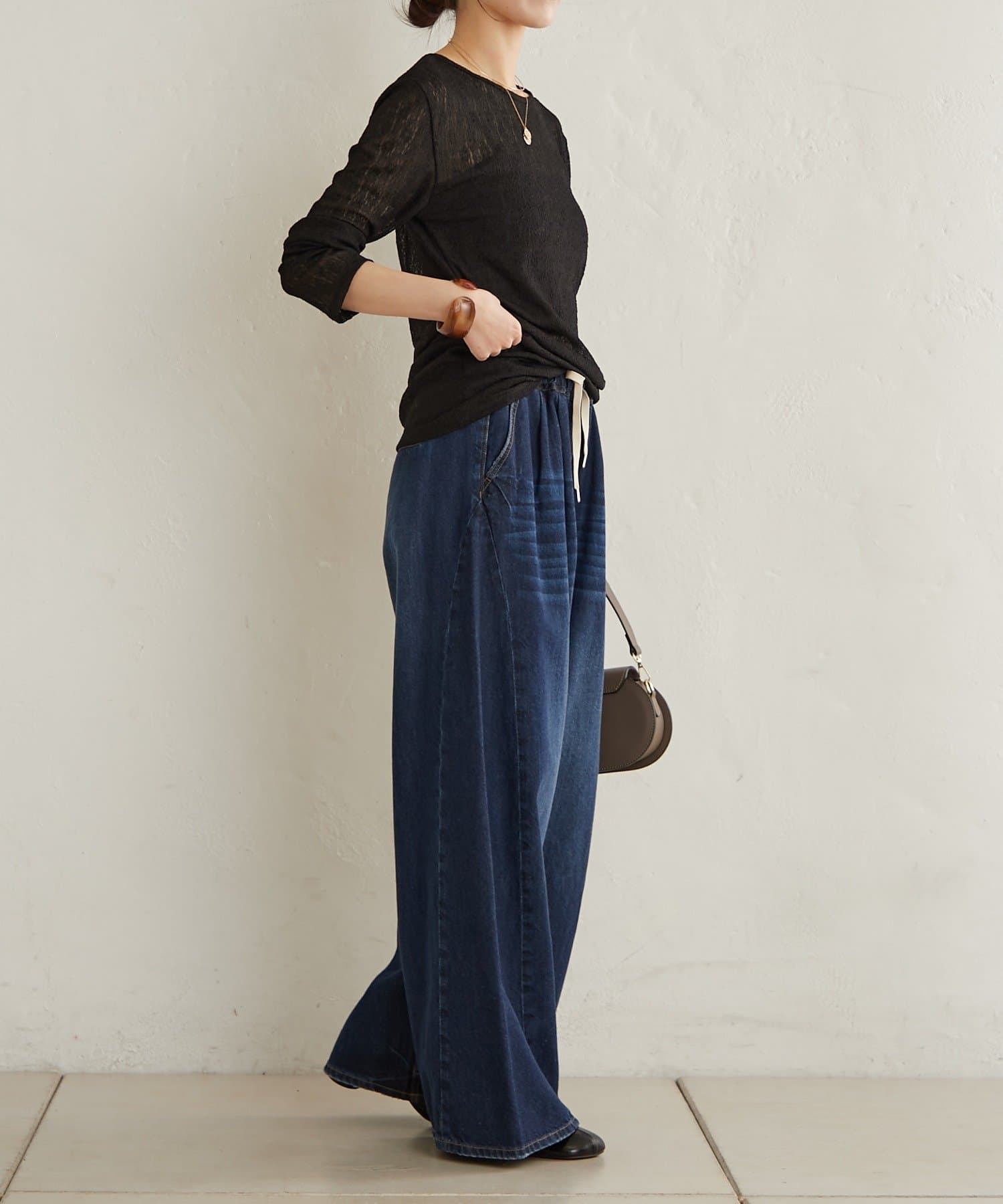 Omekashi(オメカシ) レースウエストタックプルオーバー