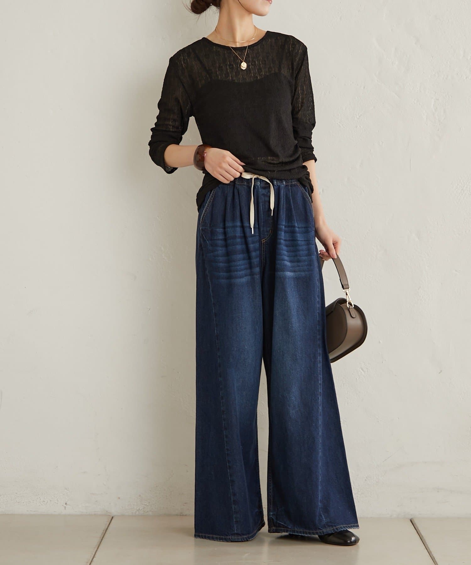 Omekashi(オメカシ) レースウエストタックプルオーバー