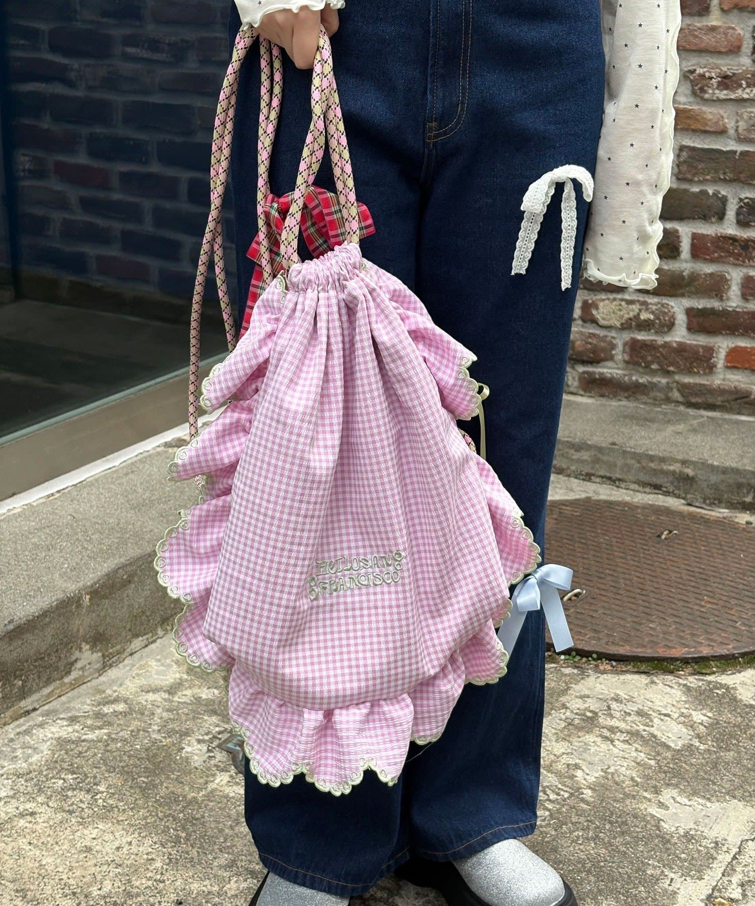 CIAOPANIC(チャオパニック) 【HELLO.SANFRANCISCO/ハローサンフランシスコ】パラコードフリルナップサック