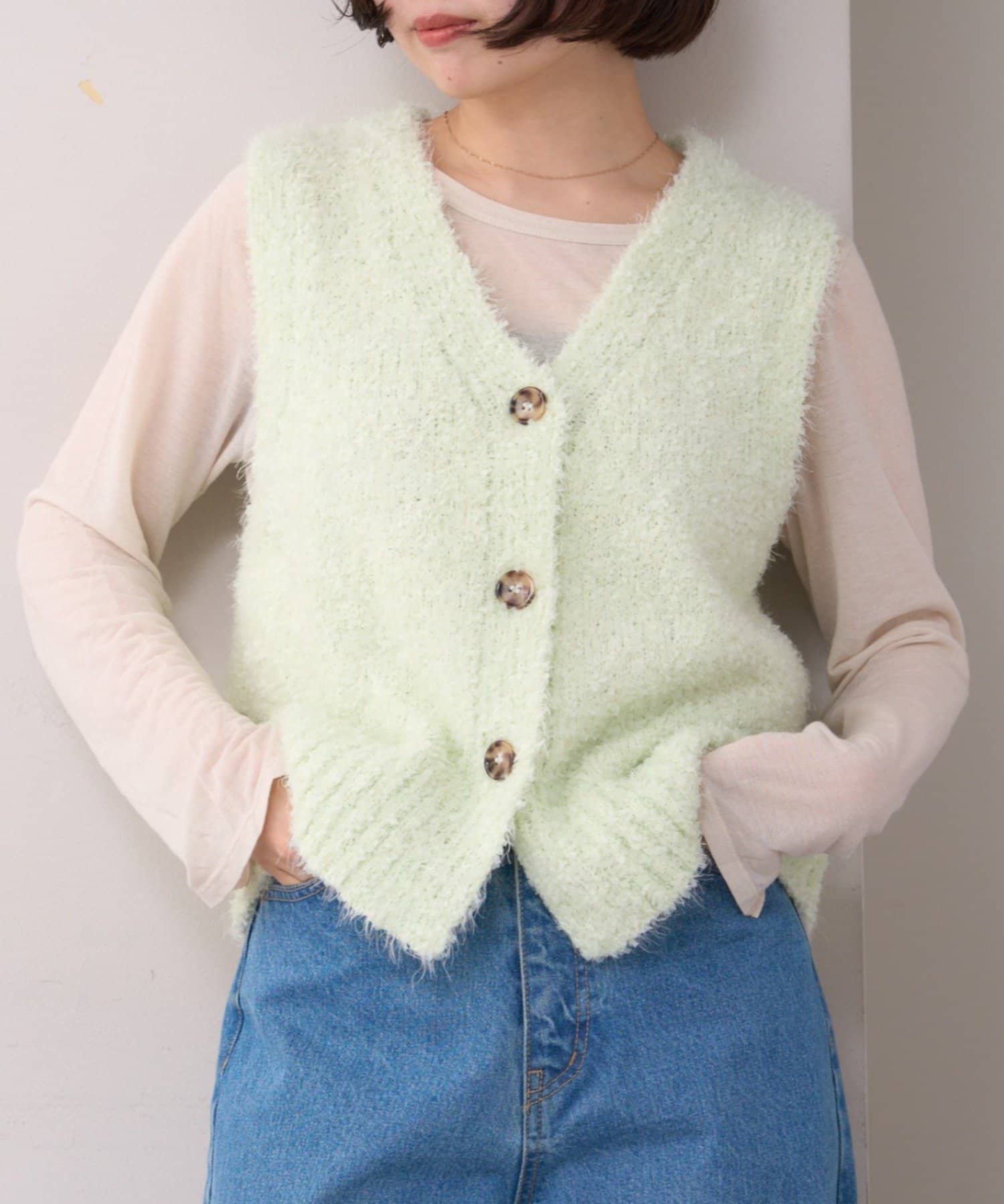 CIAOPANIC TYPY(チャオパニックティピー) 【willow】コンパクトチュールヤーンベスト