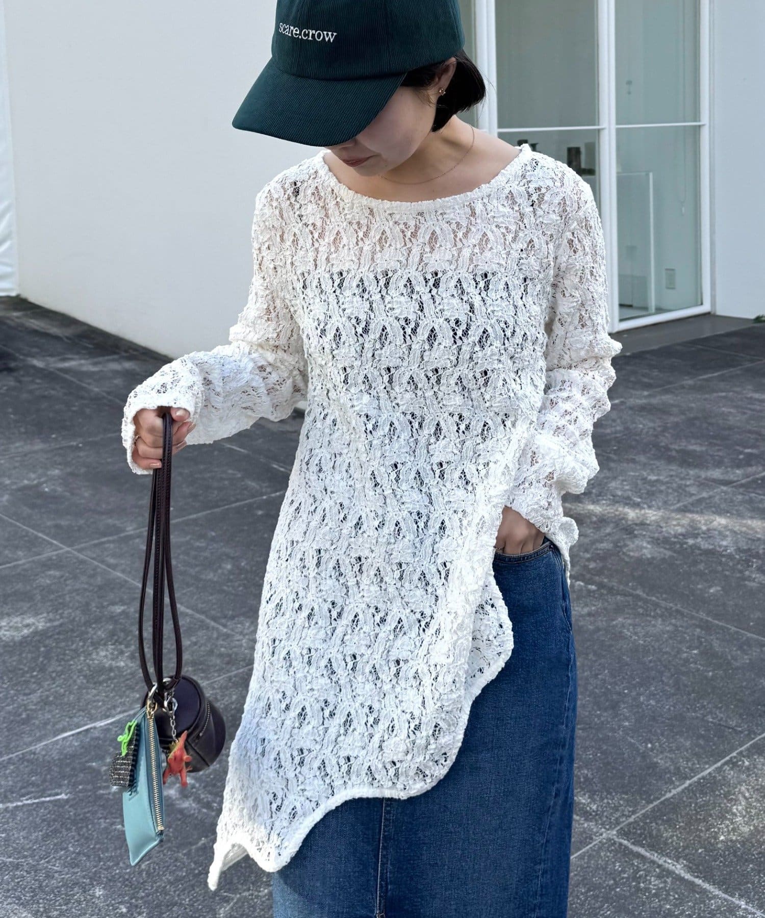 CIAOPANIC TYPY(チャオパニックティピー) ≪26SS展示会アイテム≫【willow】アシメレースチュニック