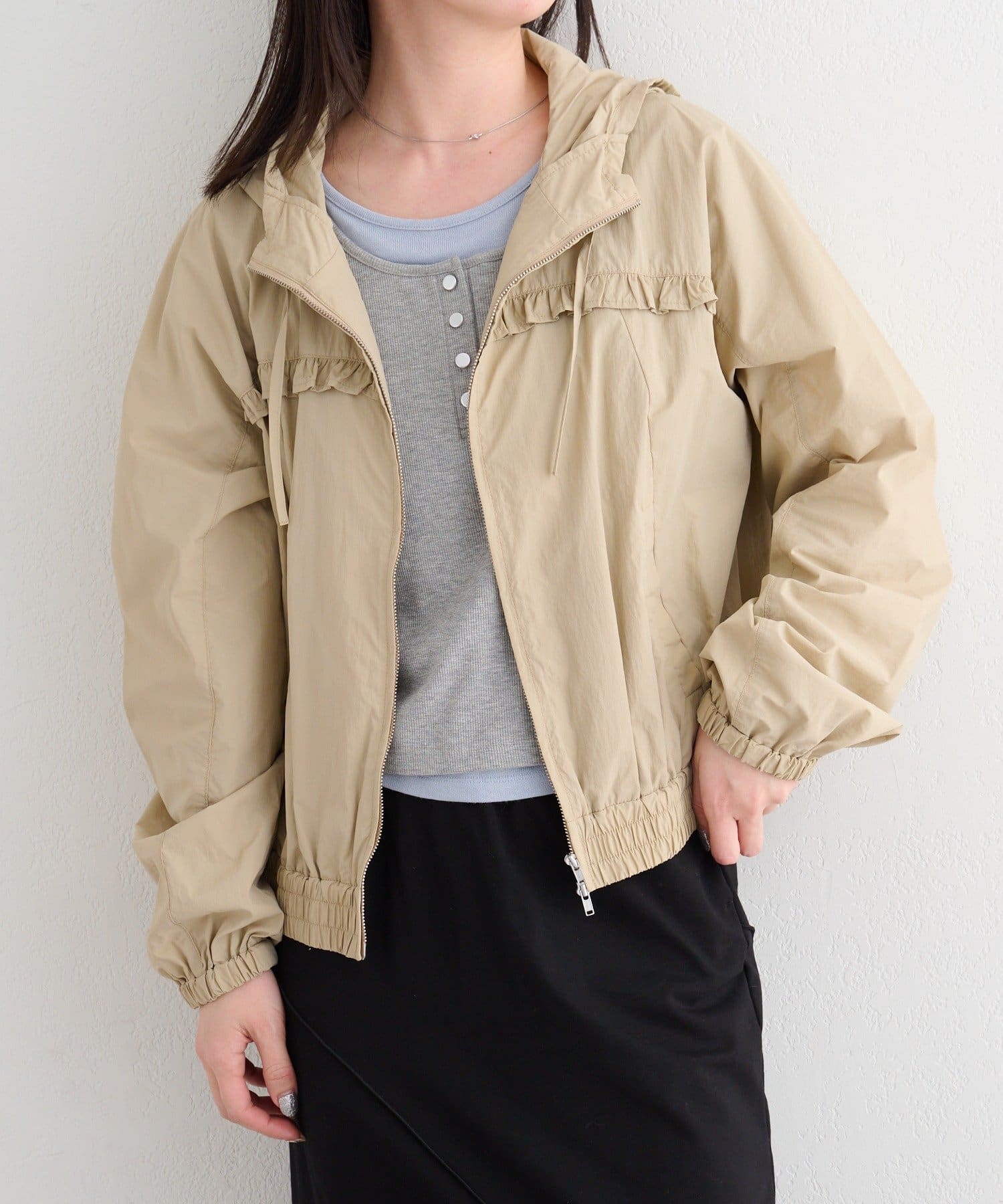 Kastane(カスタネ) 【4色展開】B ナイロンフリルマウンテンパーカー