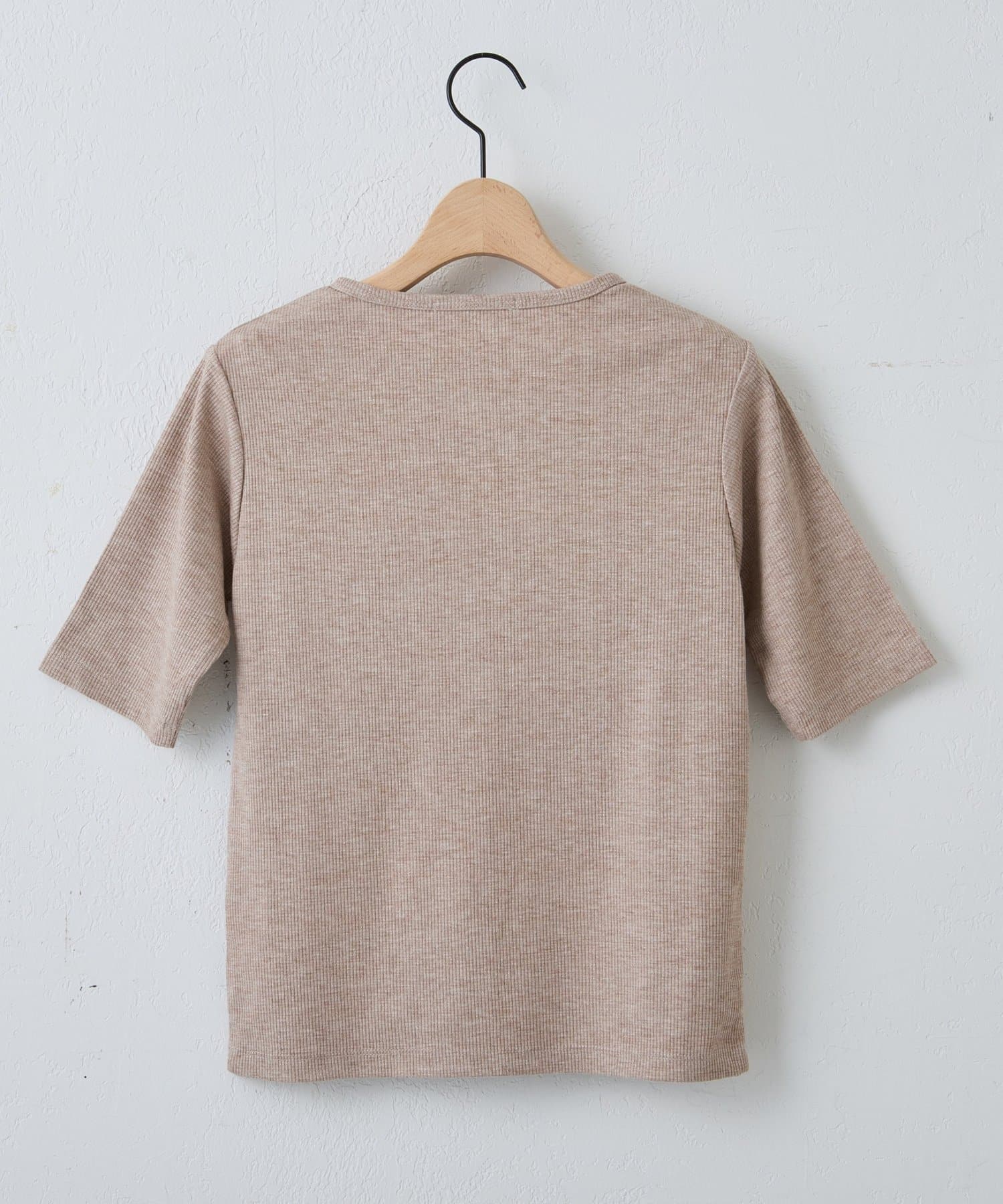 DISCOAT(ディスコート) 【WEB限定】ラメリブヘンリーTシャツ