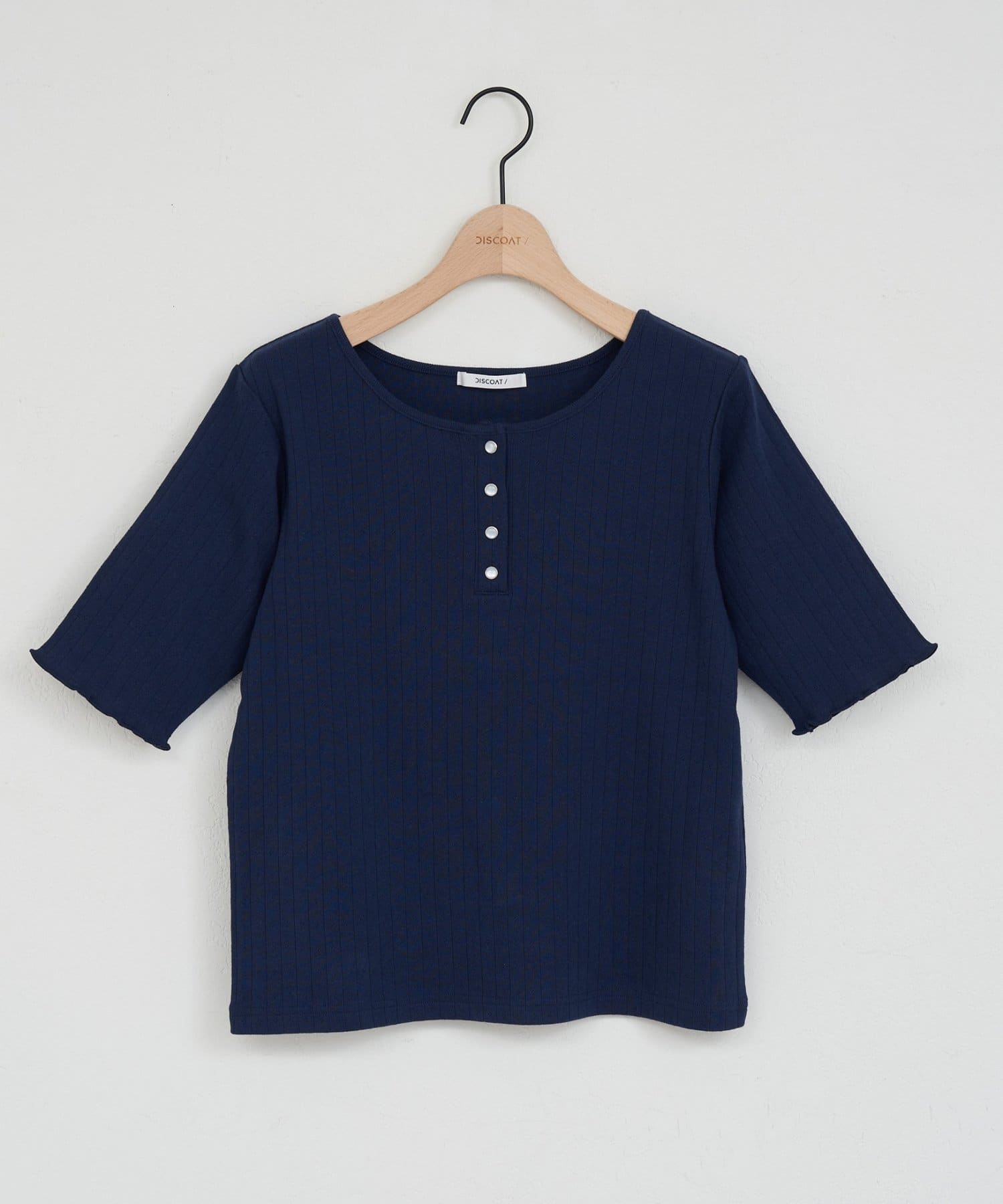 DISCOAT(ディスコート) 【WEB限定】針抜きヘンリーネックプルオーバー