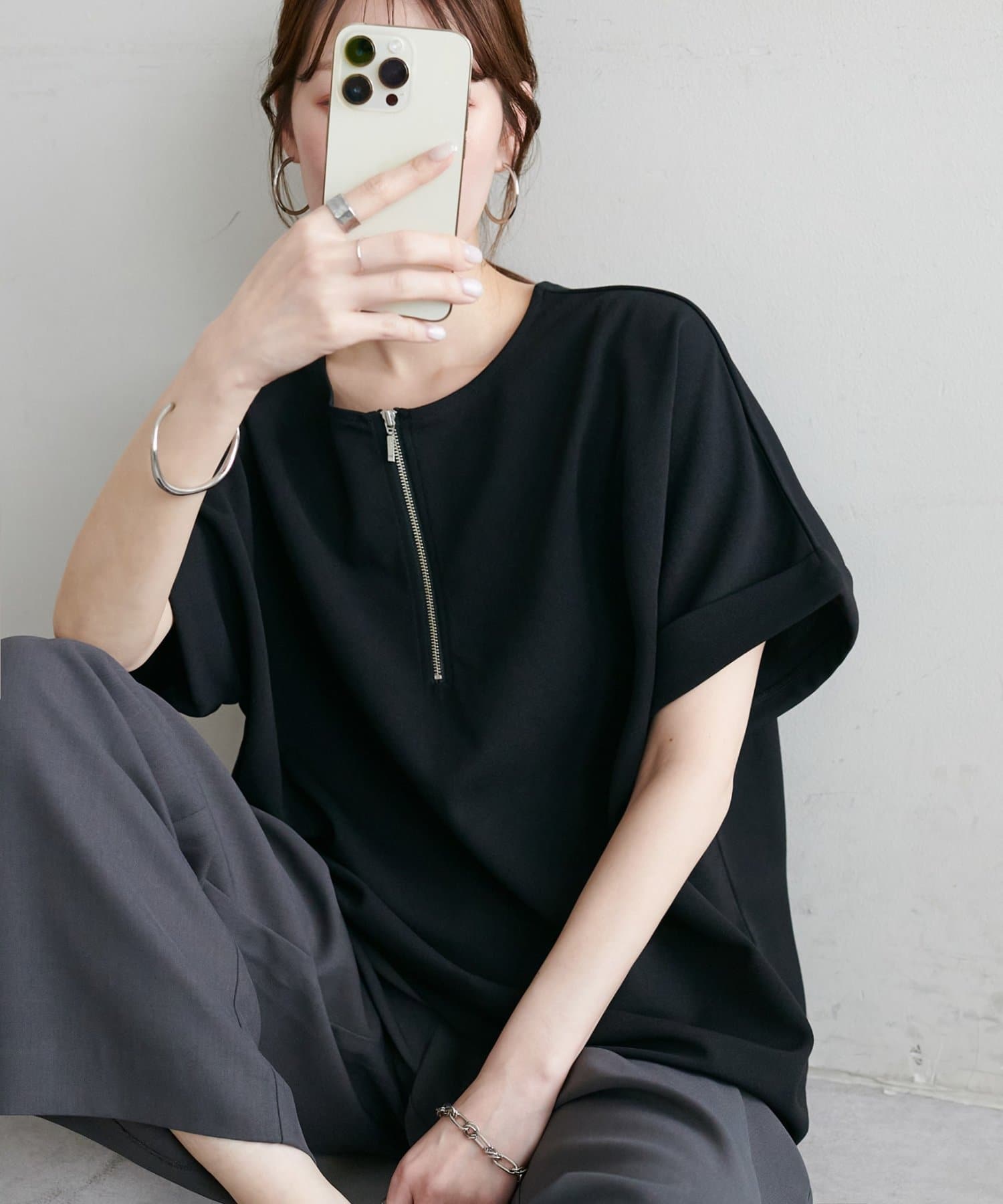 DISCOAT(ディスコート) 【Noka】2WAYZIP使いプルオーバー