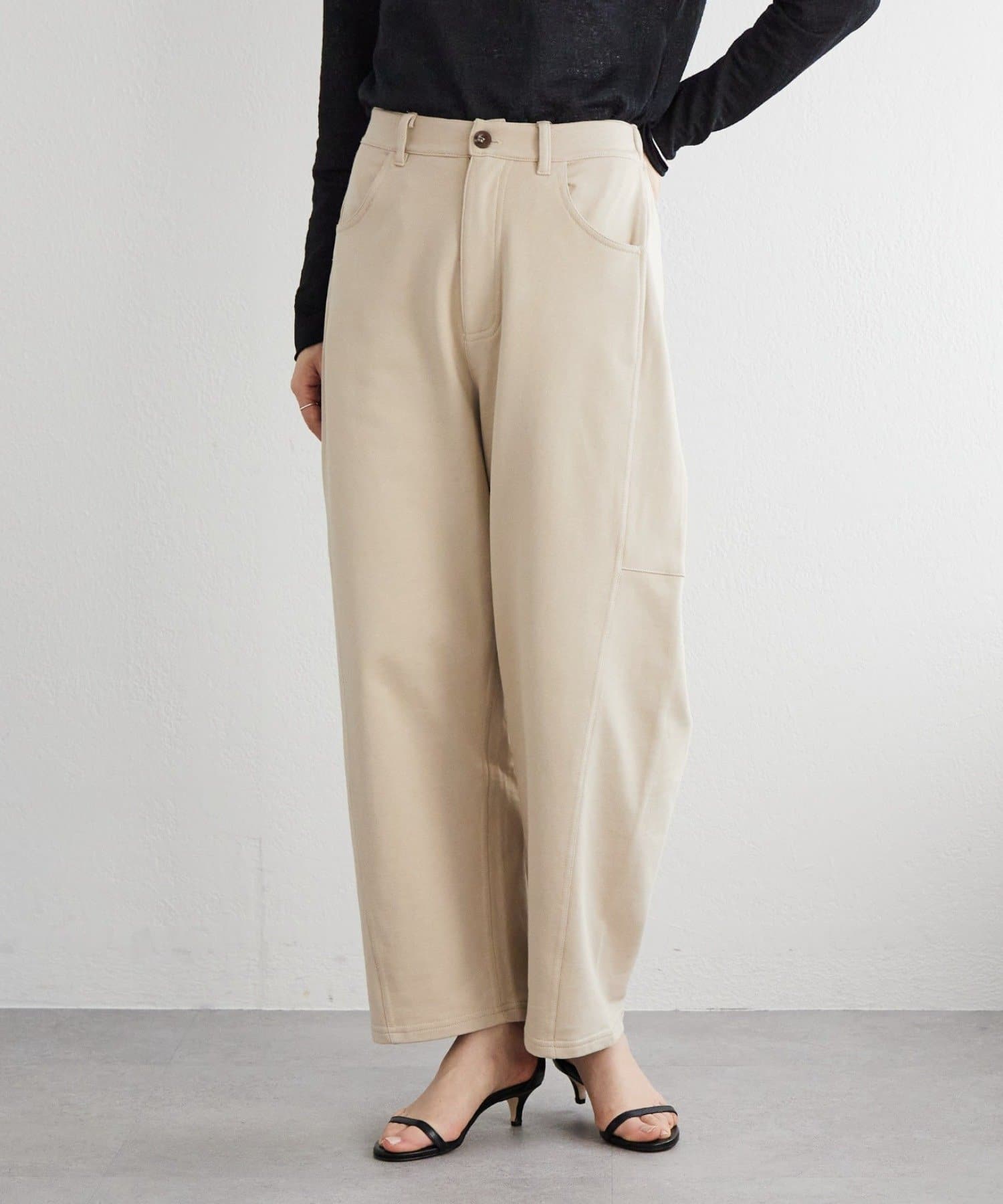 BEARDSLEY(ビアズリー) コットン裏毛バレルパンツ