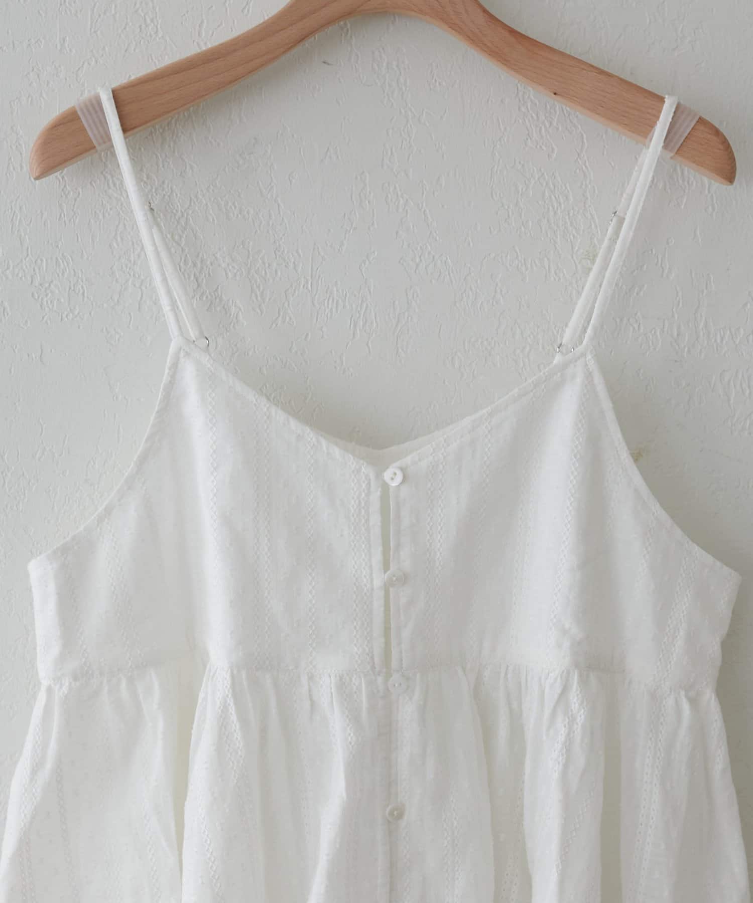 DISCOAT(ディスコート) 【WEB限定】アシメヘムレースキャミチュニック