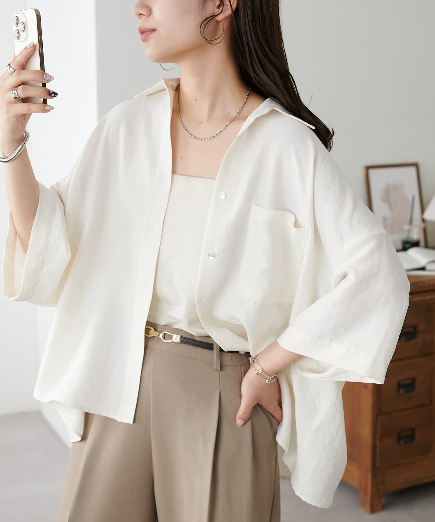 DISCOAT(ディスコート) 【WEB限定】ビッグシャツ