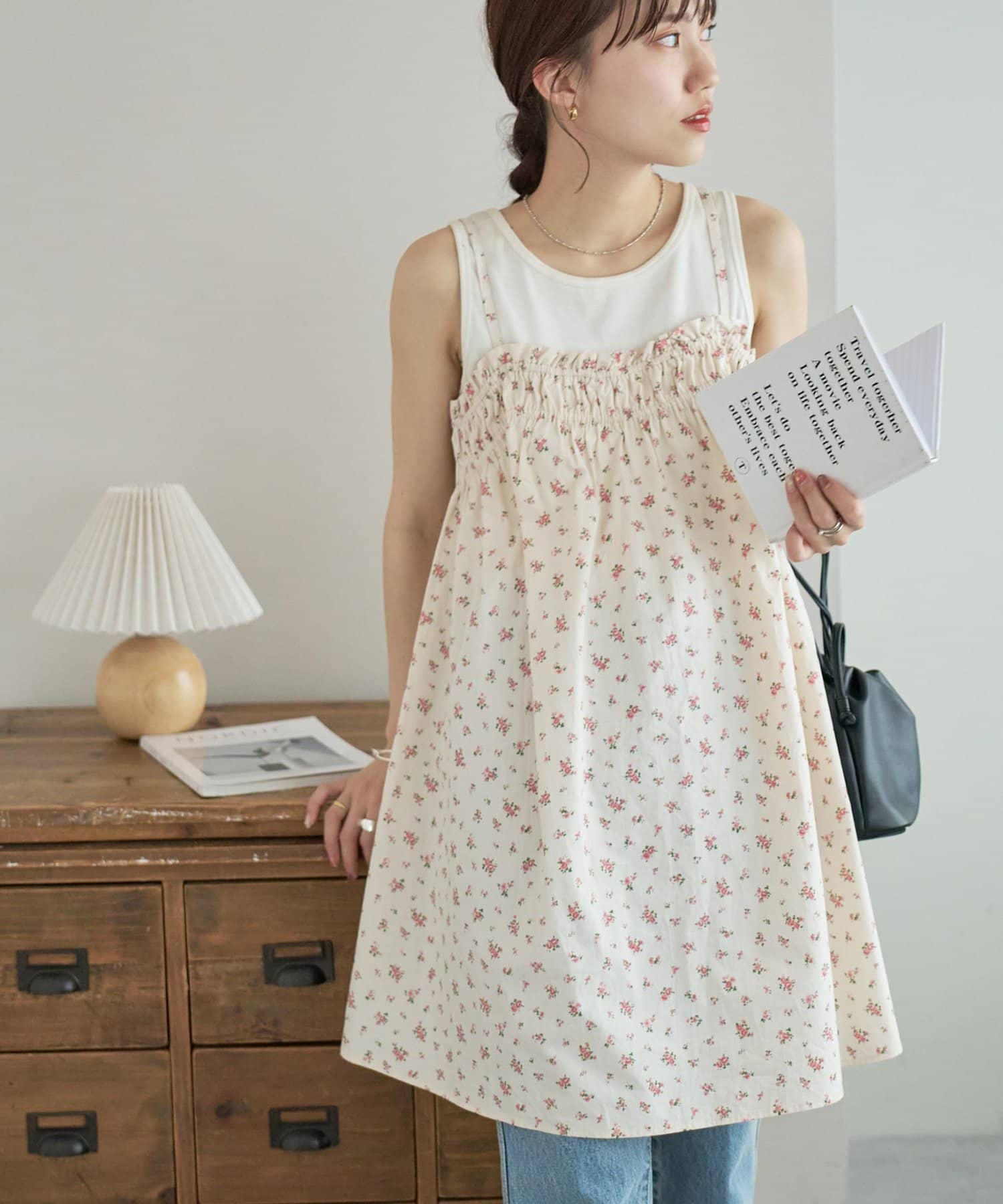 DISCOAT(ディスコート) 【umm.】WEB限定小花柄キャミチュニック