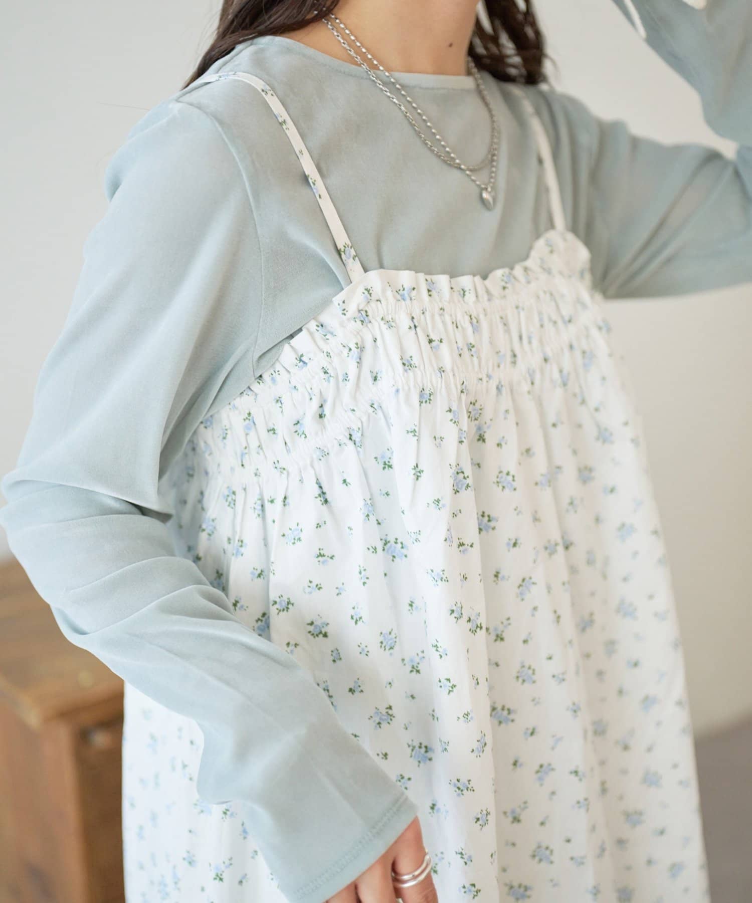 DISCOAT(ディスコート) 【umm.】WEB限定小花柄キャミチュニック