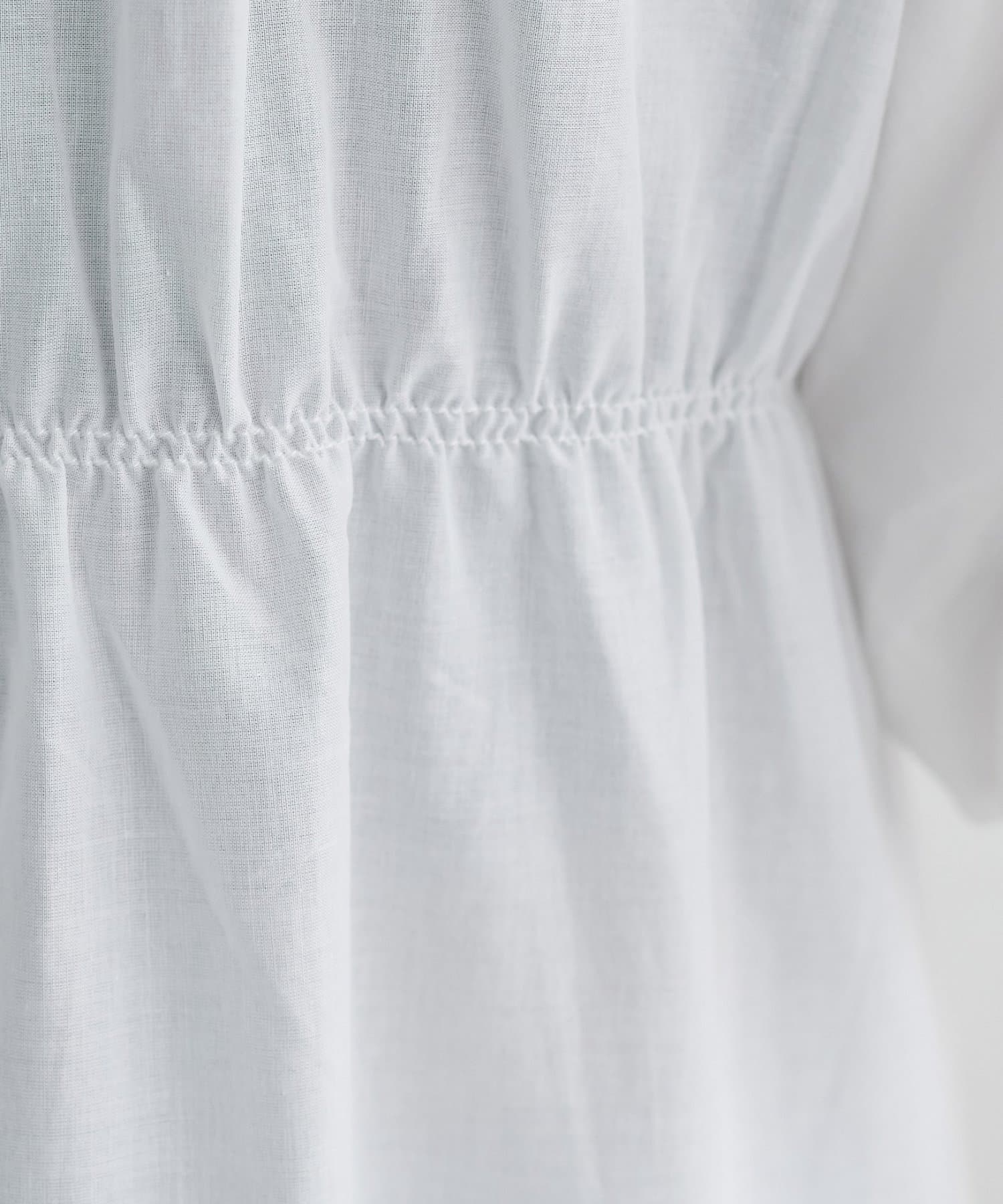 DISCOAT(ディスコート) 【WEB限定】前開きシャーリングシアーワンピース