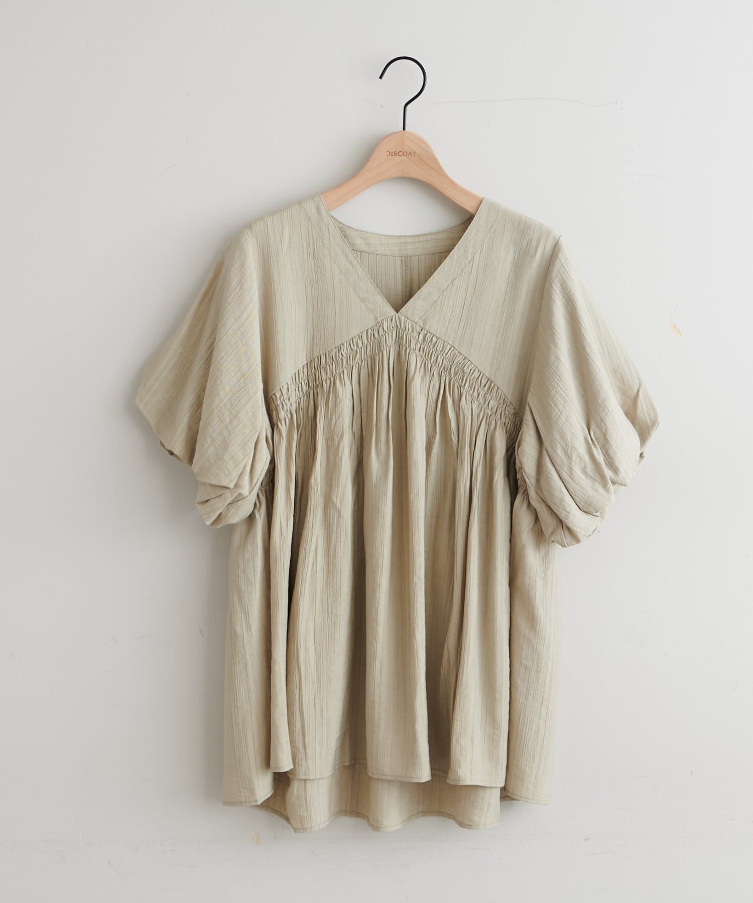 DISCOAT(ディスコート) 【SS先行予約/WEB限定】袖バルーンシャーリングBL