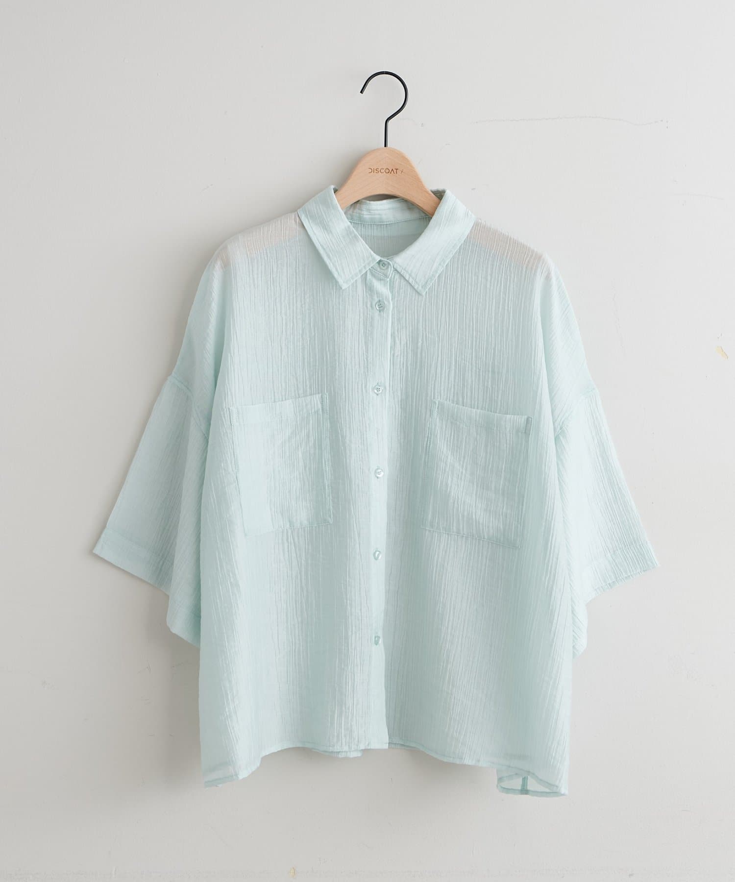 DISCOAT(ディスコート) 【SS先行予約/WEB限定】シアー楊柳半袖シャツ