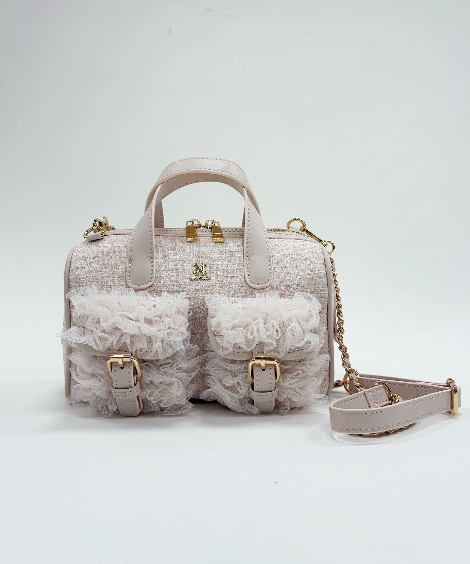 one after another NICE CLAUP(ワンアフターアナザー ナイスクラップ) 【premiumorder】チュールポケットミニボストンバッグ