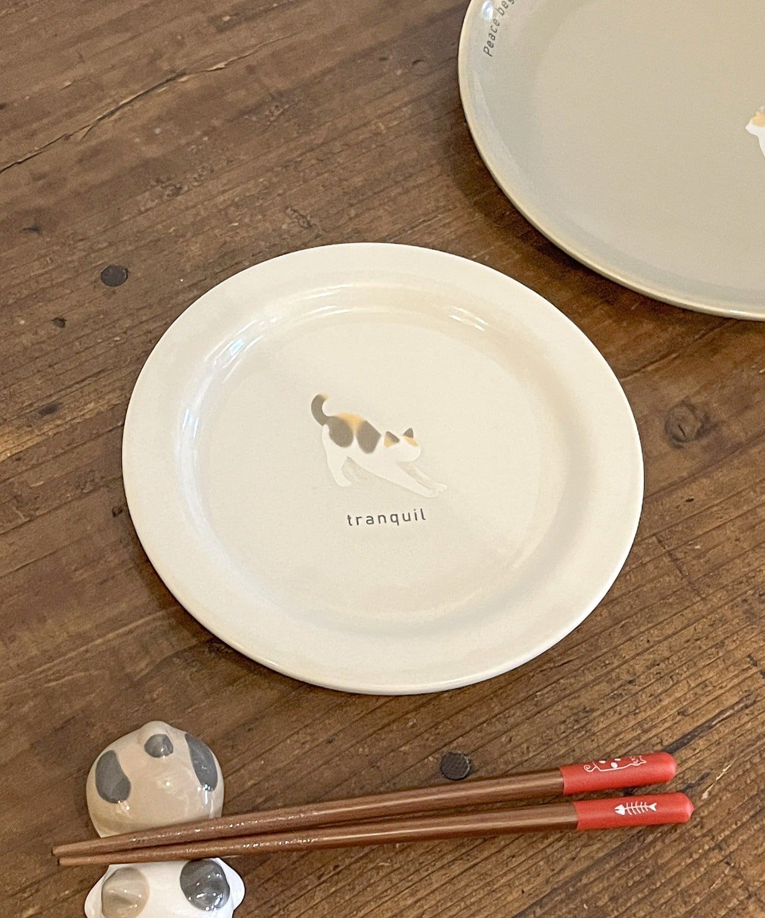 salut!(サリュ) 猫のケーキプレート：16cm／猫の食卓