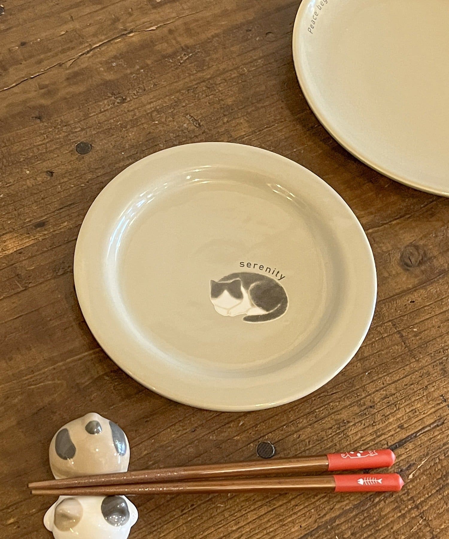 salut!(サリュ) 猫のケーキプレート：16cm／猫の食卓