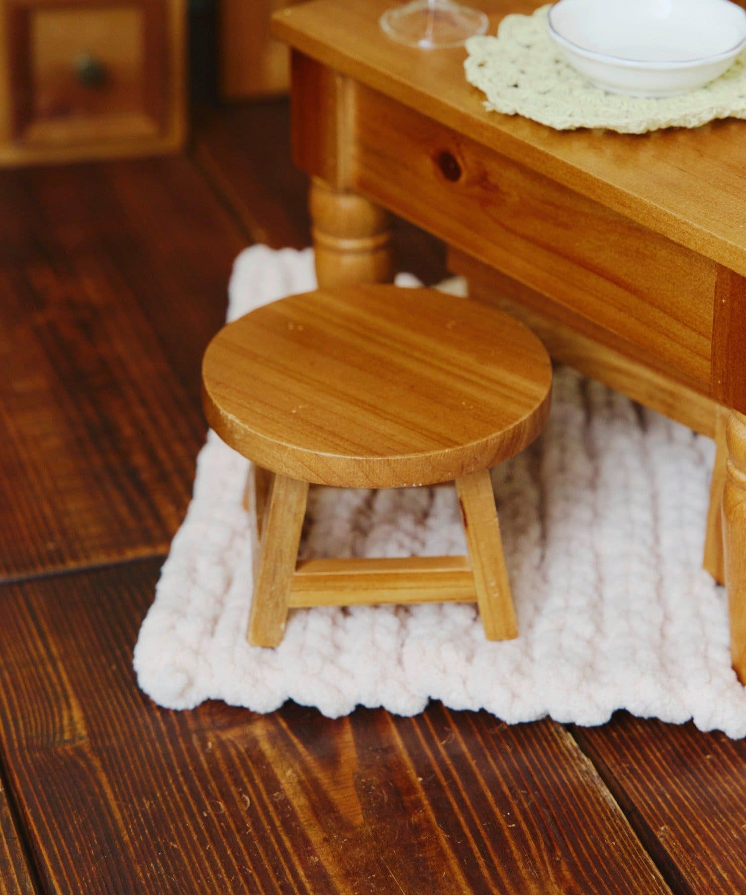 salut!(サリュ) 《1/6サイズ》インテリアラウンドスツールミニ／petit monde