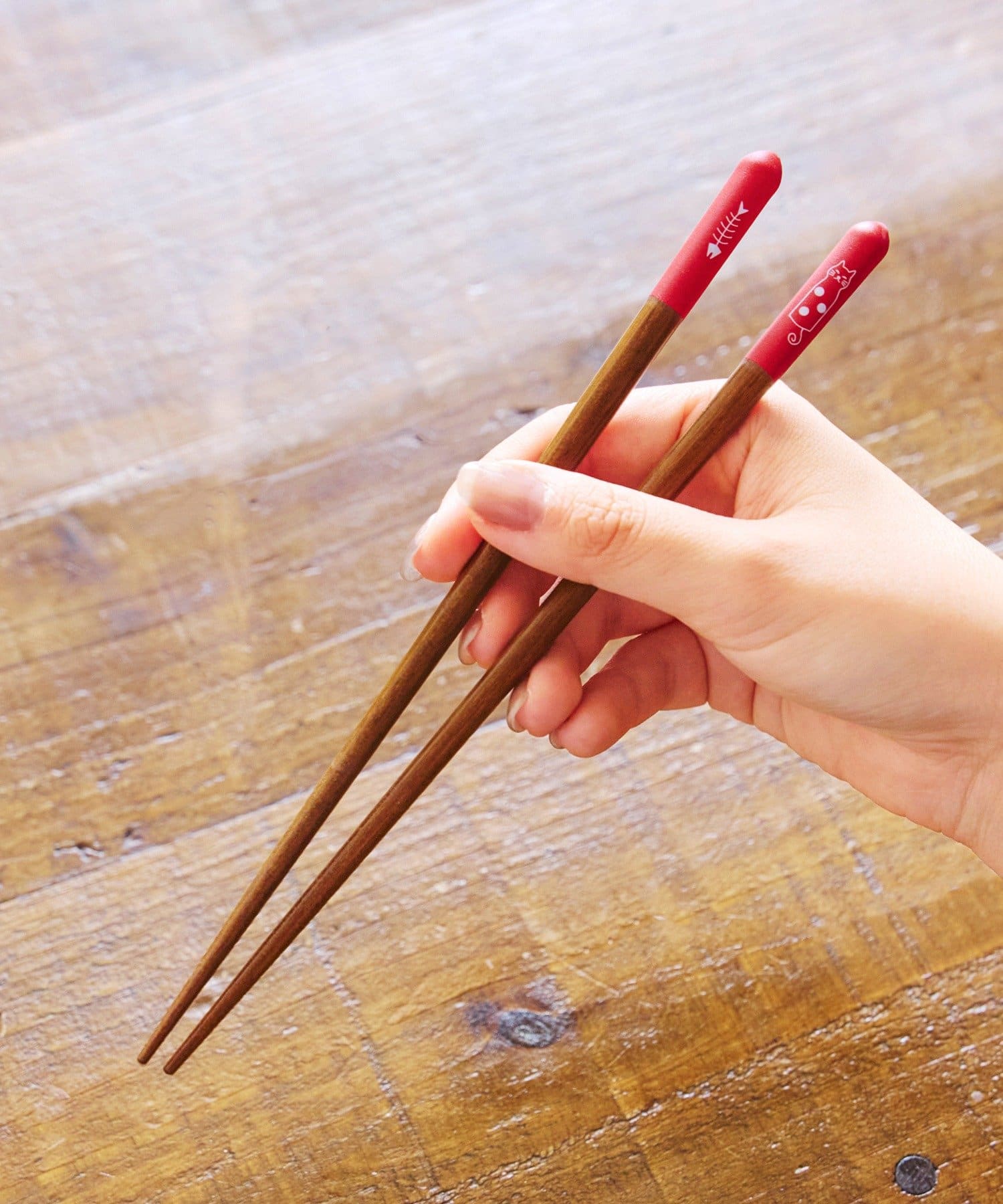 salut!(サリュ) 猫のお箸：21cm／猫の食卓