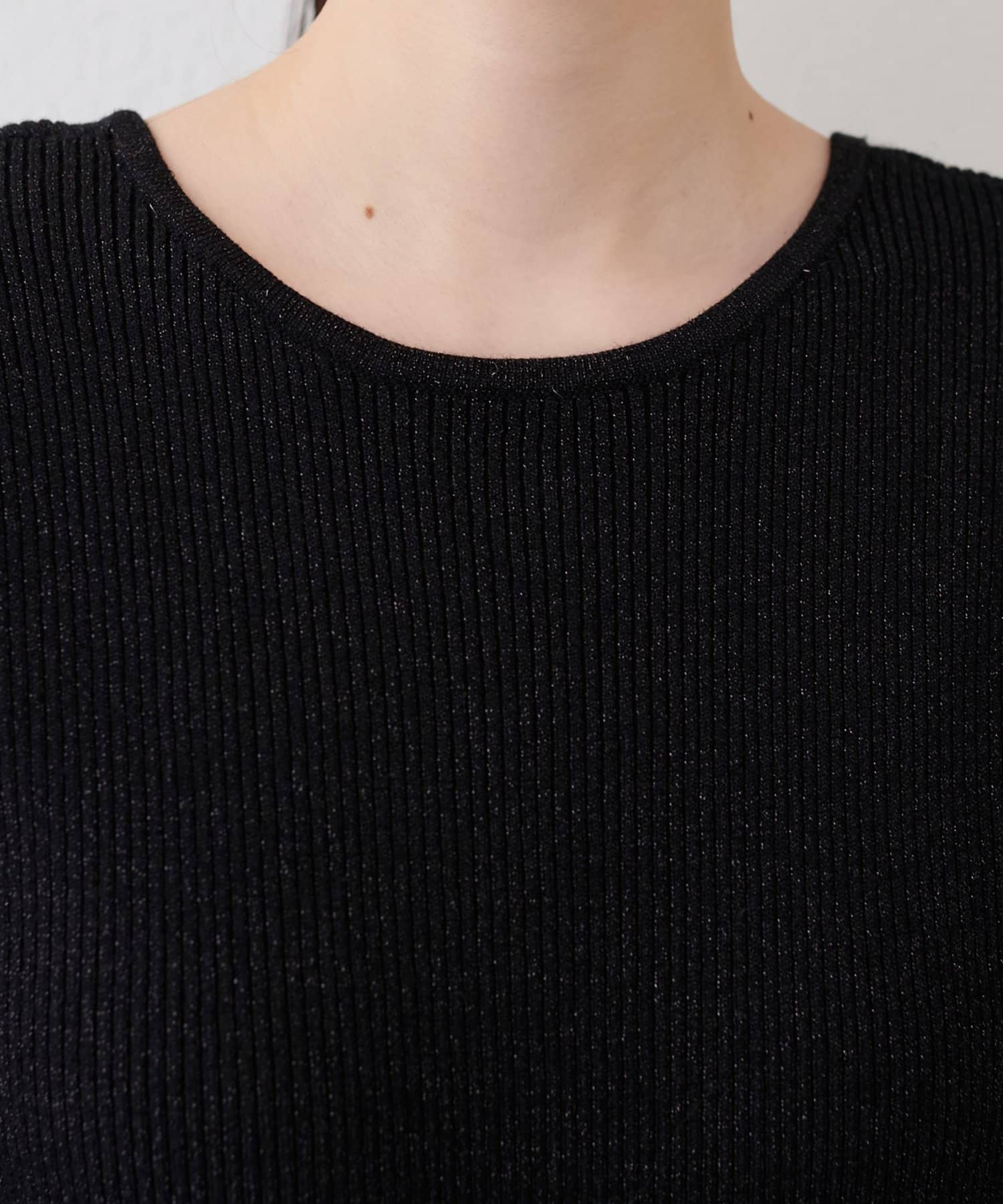 natural couture(ナチュラルクチュール) 【1/1～4限定受注販売】〈mizumami〉リボンチャーム５分袖ニット