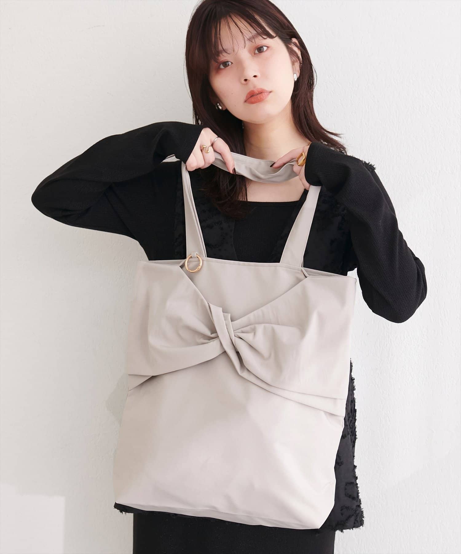 natural couture(ナチュラルクチュール) ねじリボントート