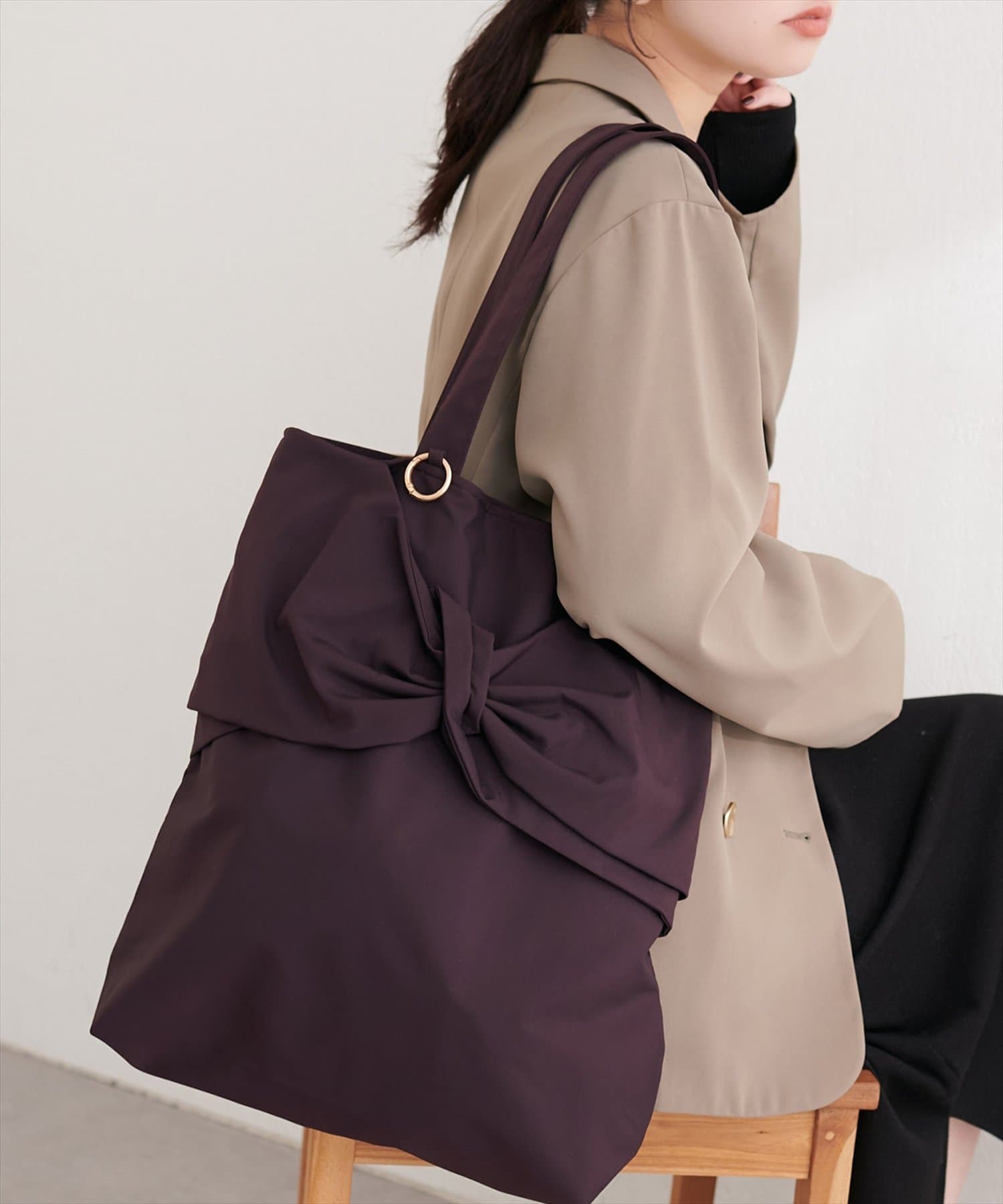 natural couture(ナチュラルクチュール) ねじリボントート