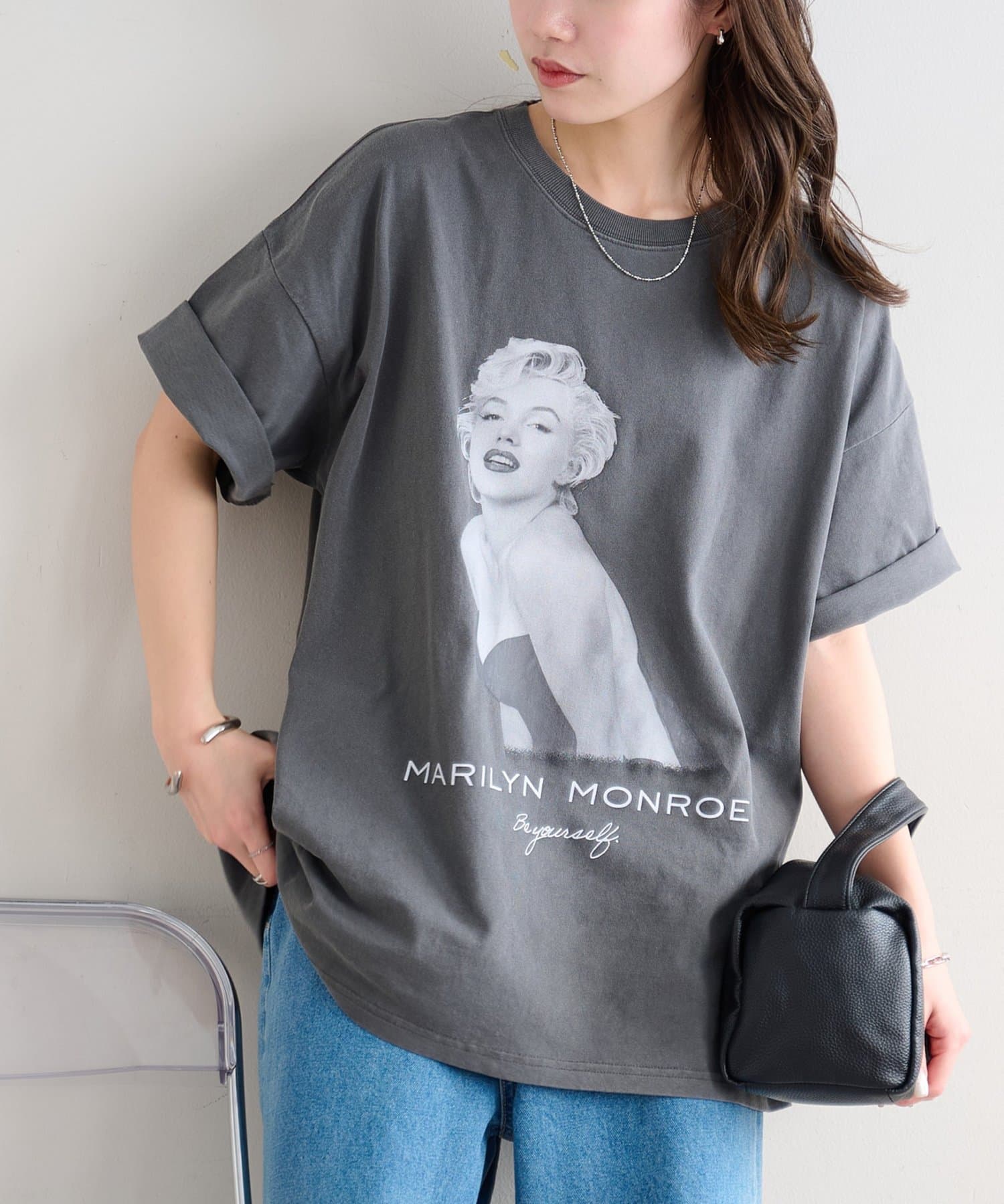 マリリン・モンロー】ピグメントグラフィック半袖T | DISCOAT(ディス