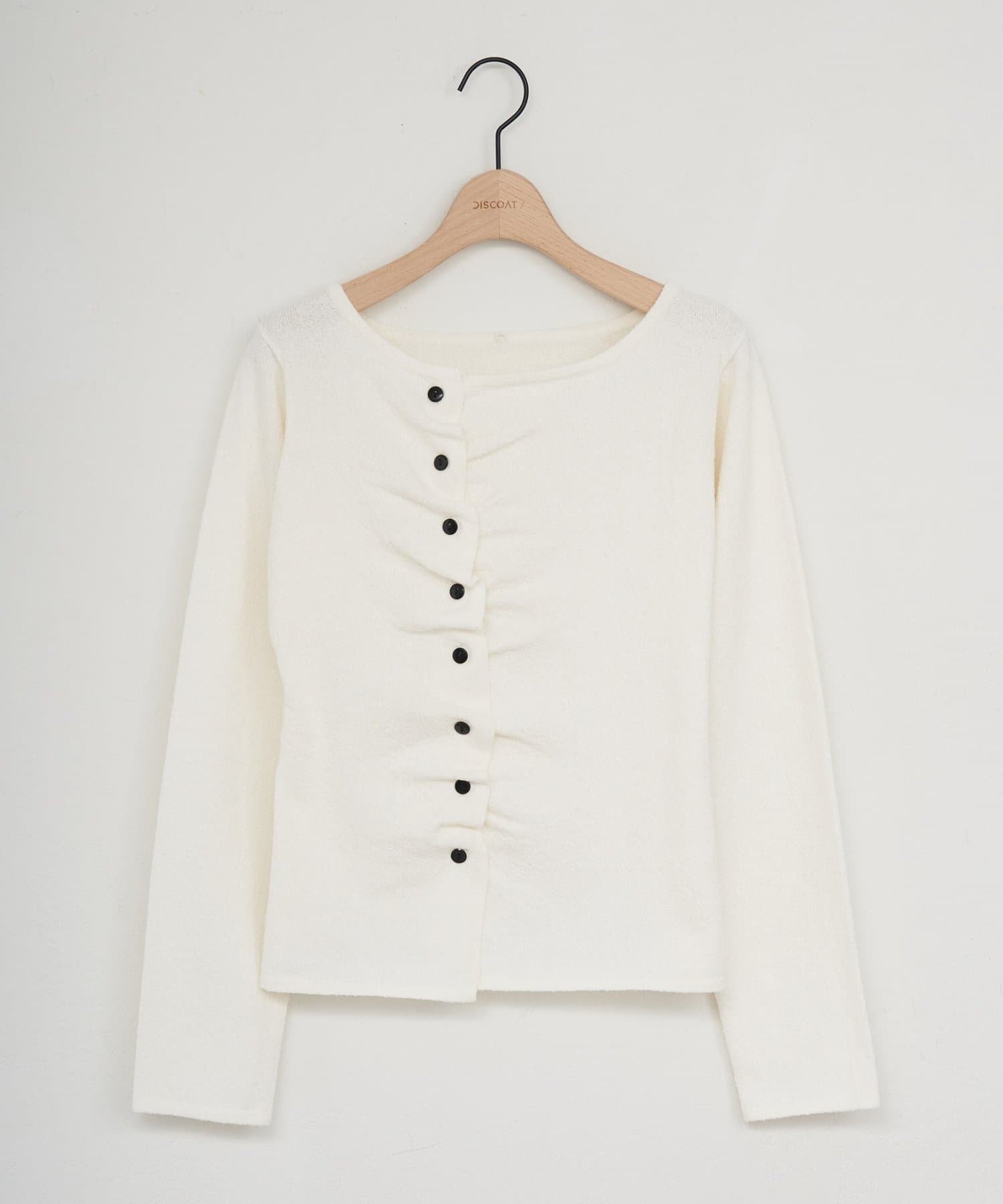 DISCOAT(ディスコート) 【SS先行予約/umm．】チョーカー付きドレープデザインカーデ