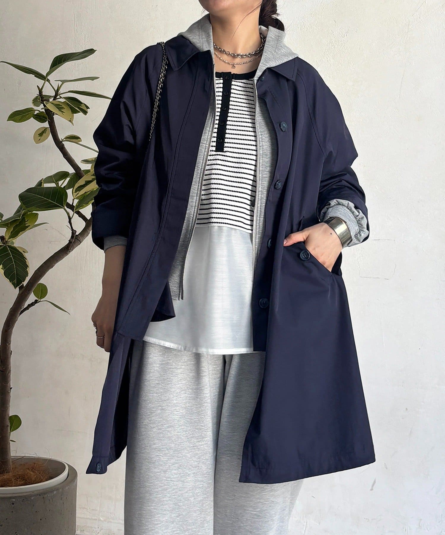 un dix cors(アンディコール) マルチウェイステンカラーコート