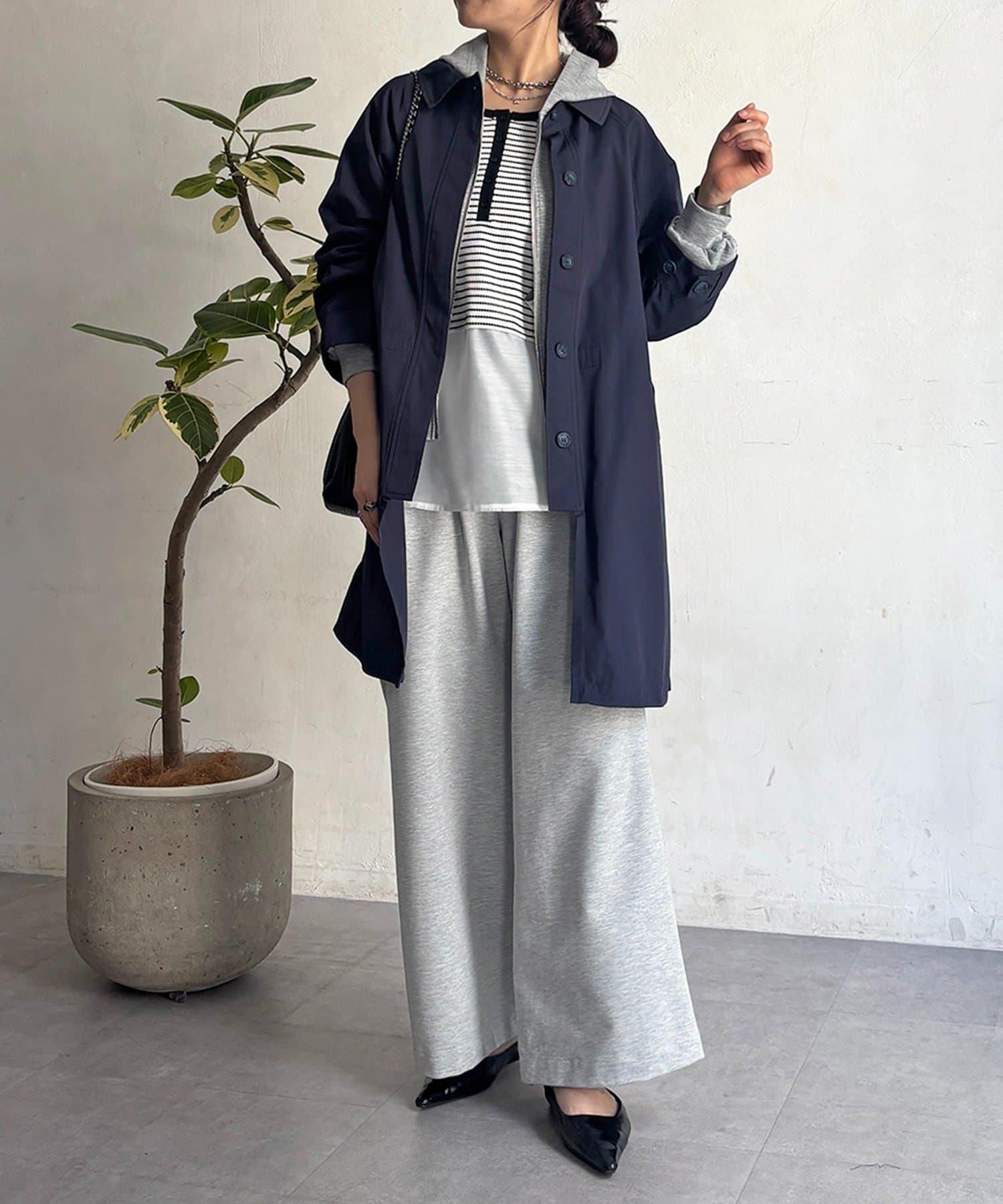 un dix cors(アンディコール) マルチウェイステンカラーコート