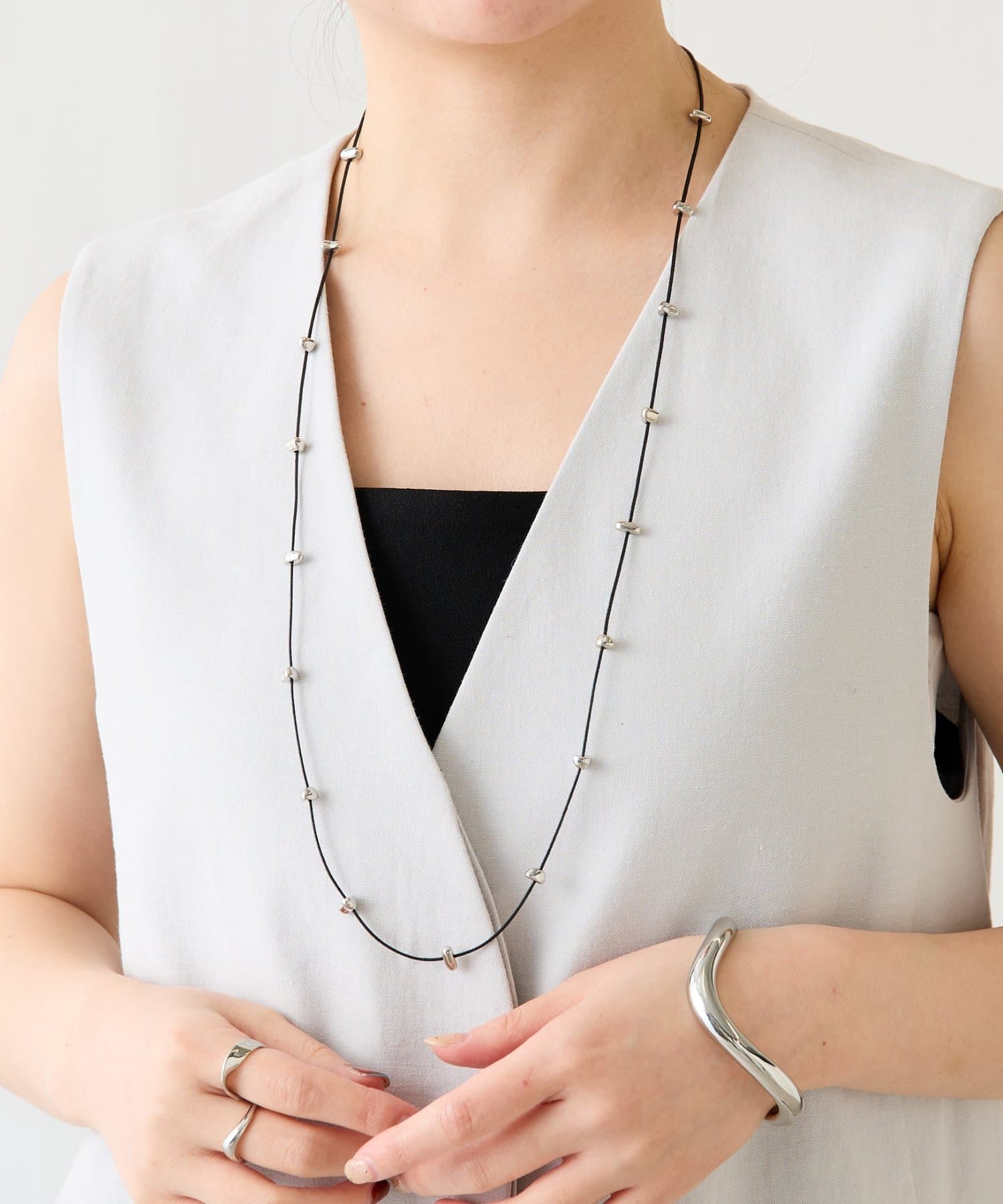 COLLAGE GALLARDAGALANTE(コラージュ ガリャルダガランテ) 【PAPILLONNER/パピヨネ】ニュアンスメタル2WAYネックレス