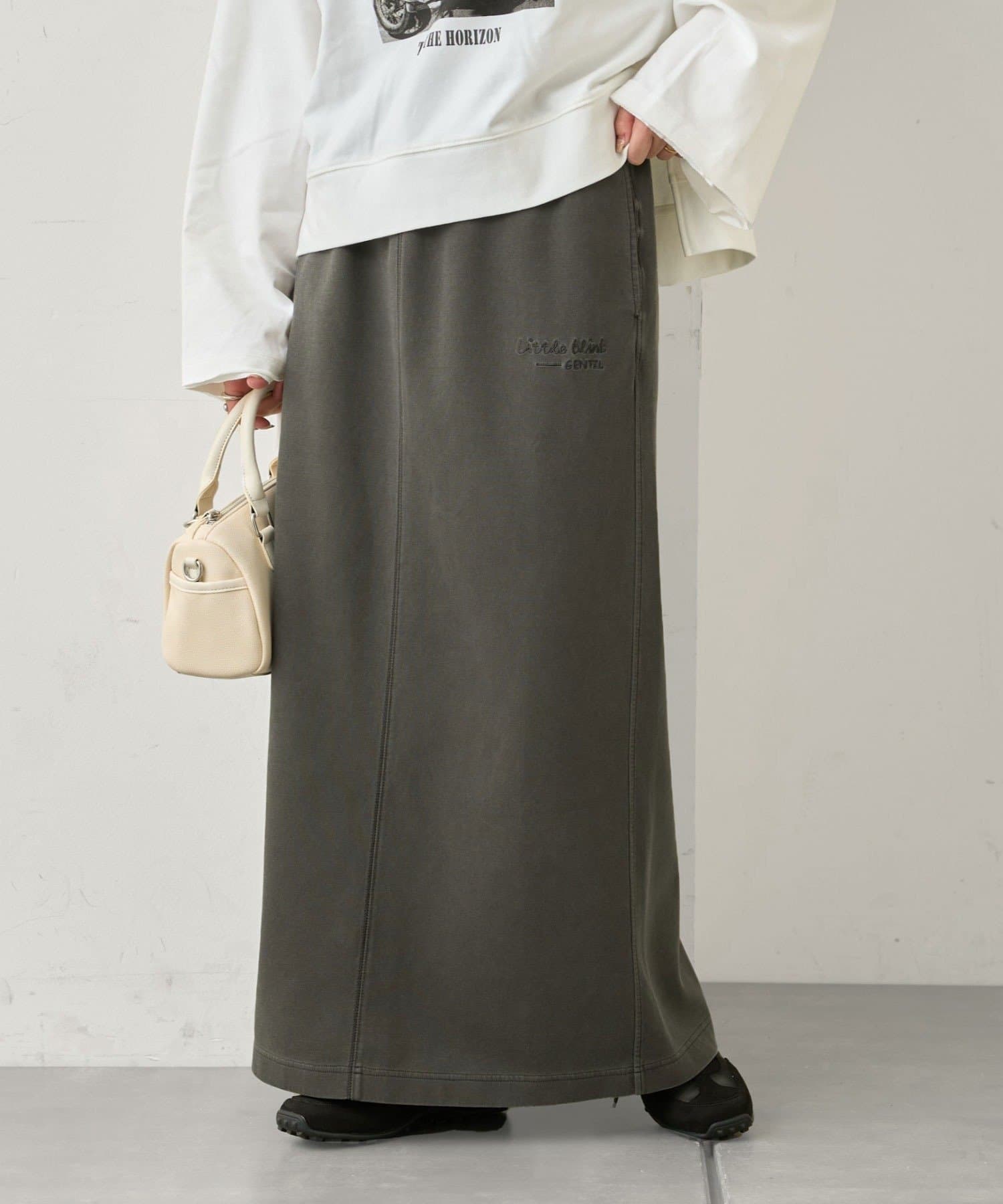 CIAOPANIC TYPY(チャオパニックティピー) ≪26SS展示会アイテム≫ワンポイントロゴ刺繍ピグメントダンボールスカート