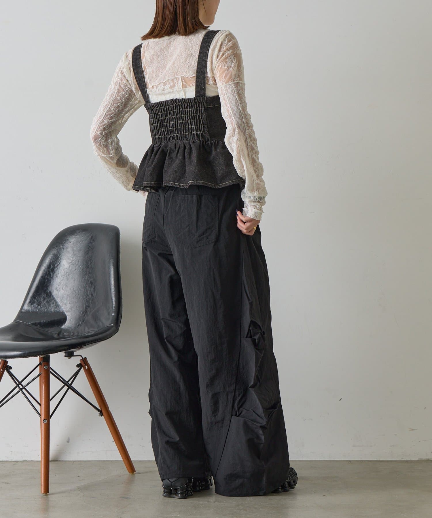 -goocy-(グーシー) 【セットアップ対応】デニムペプラムビスチェ