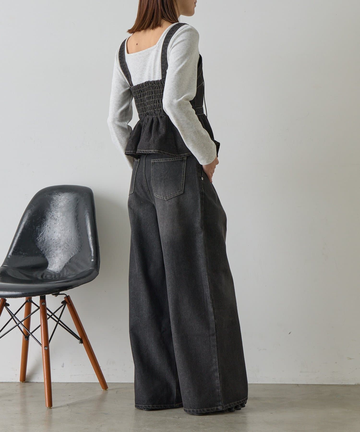 -goocy-(グーシー) 【セットアップ対応】デニムタックワイドパンツ