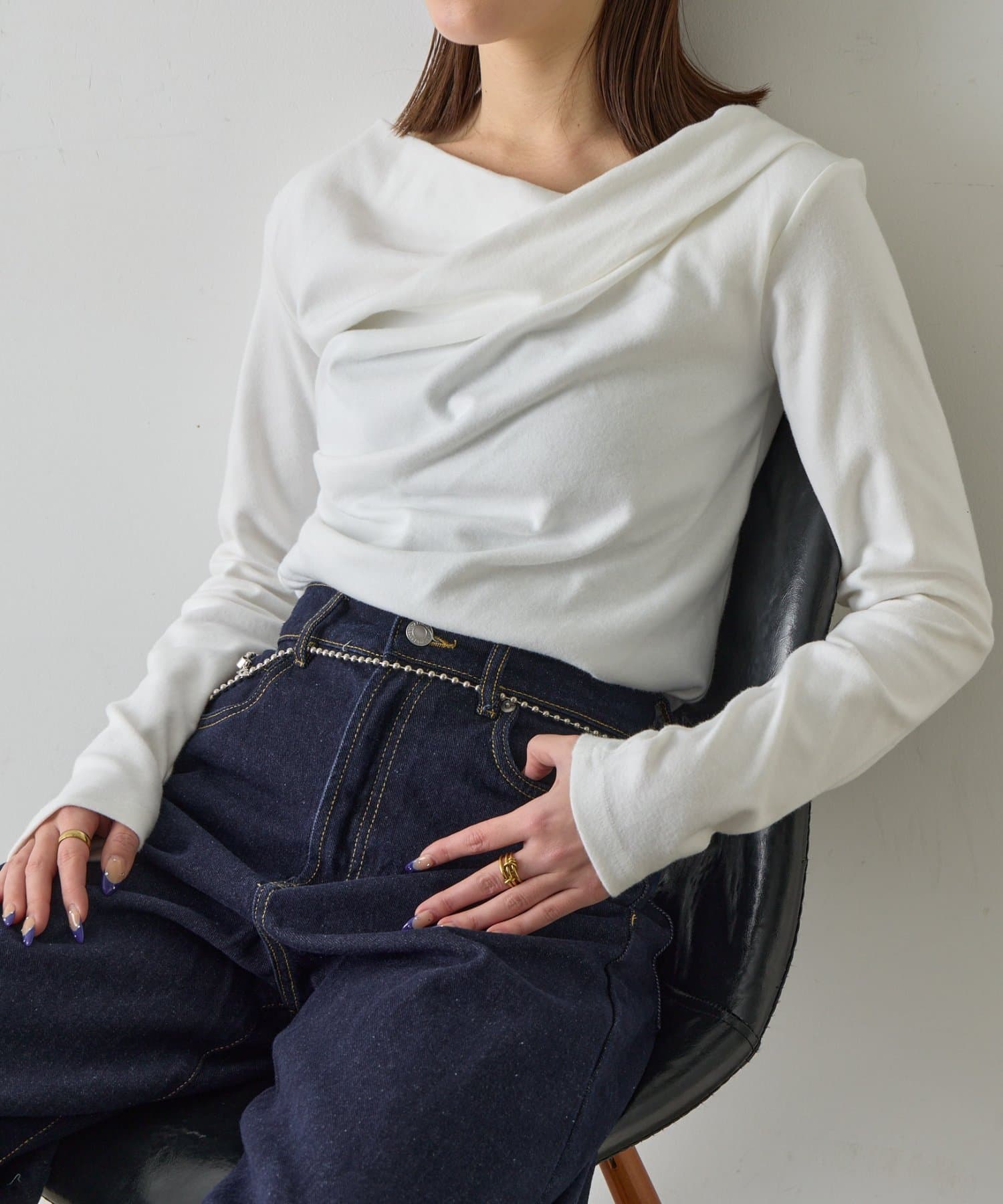 -goocy-(グーシー) スムース天竺ドレープPO