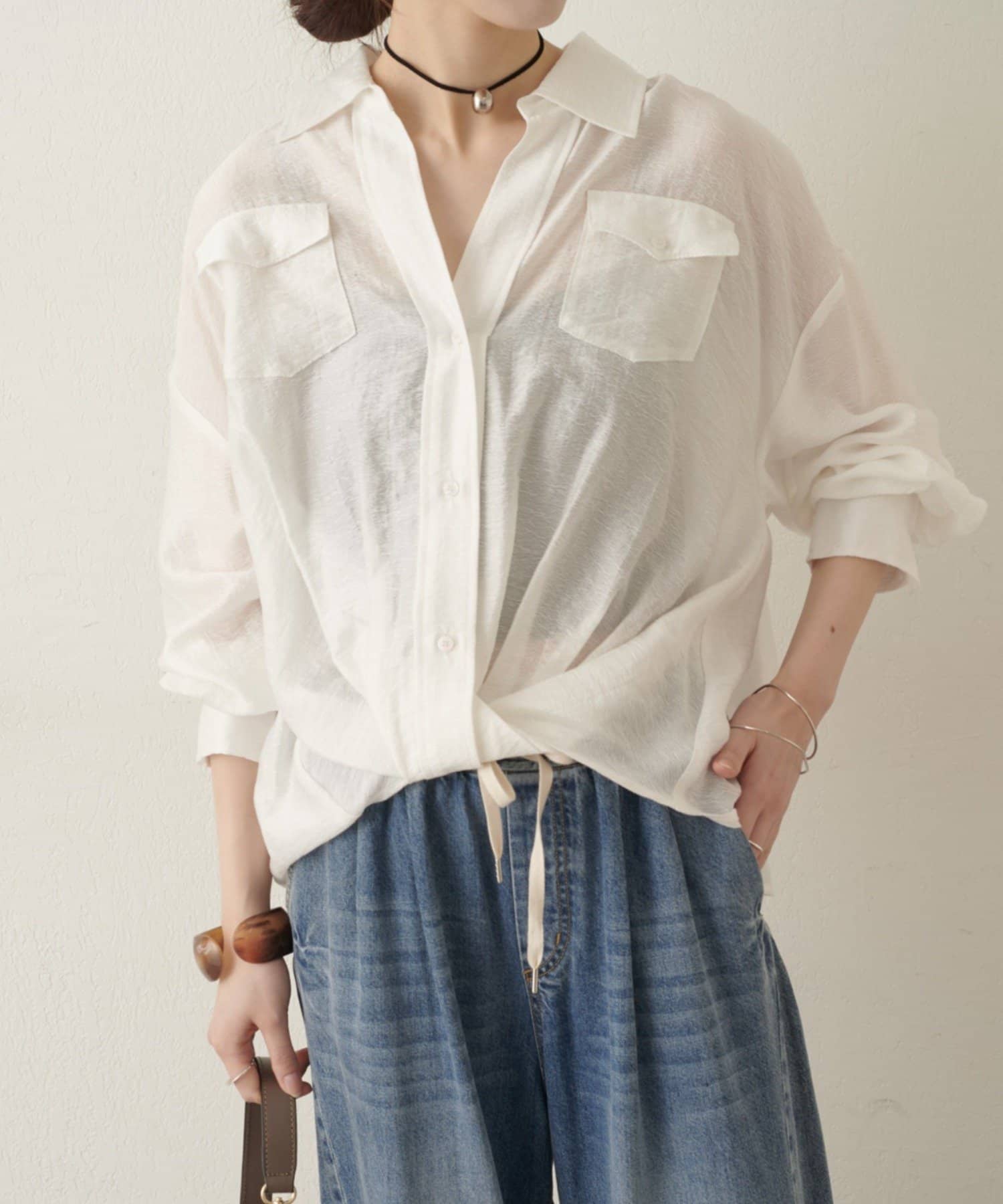 Omekashi(オメカシ) スキッパーツイストシャツ