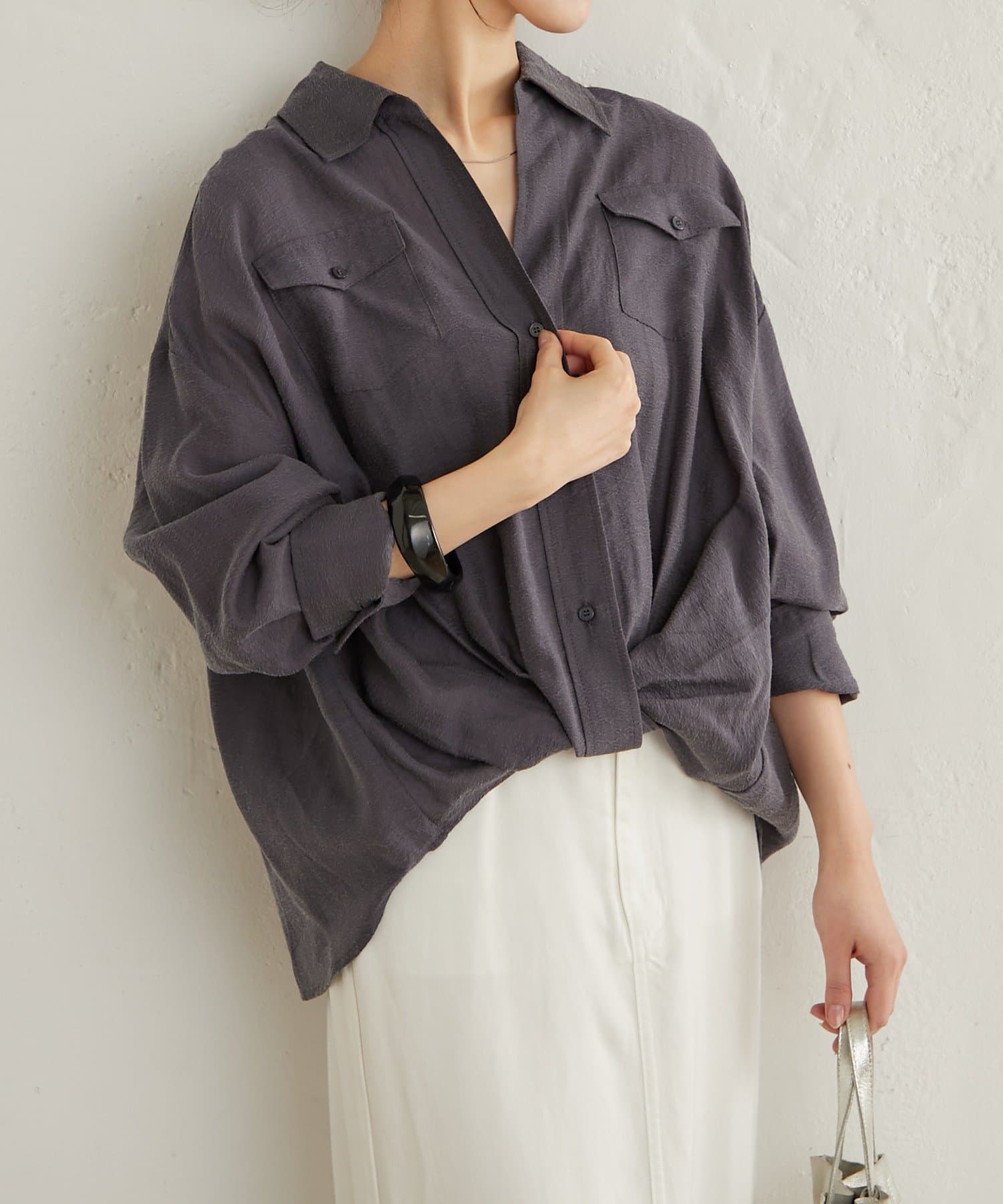 Omekashi(オメカシ) スキッパーツイストシャツ