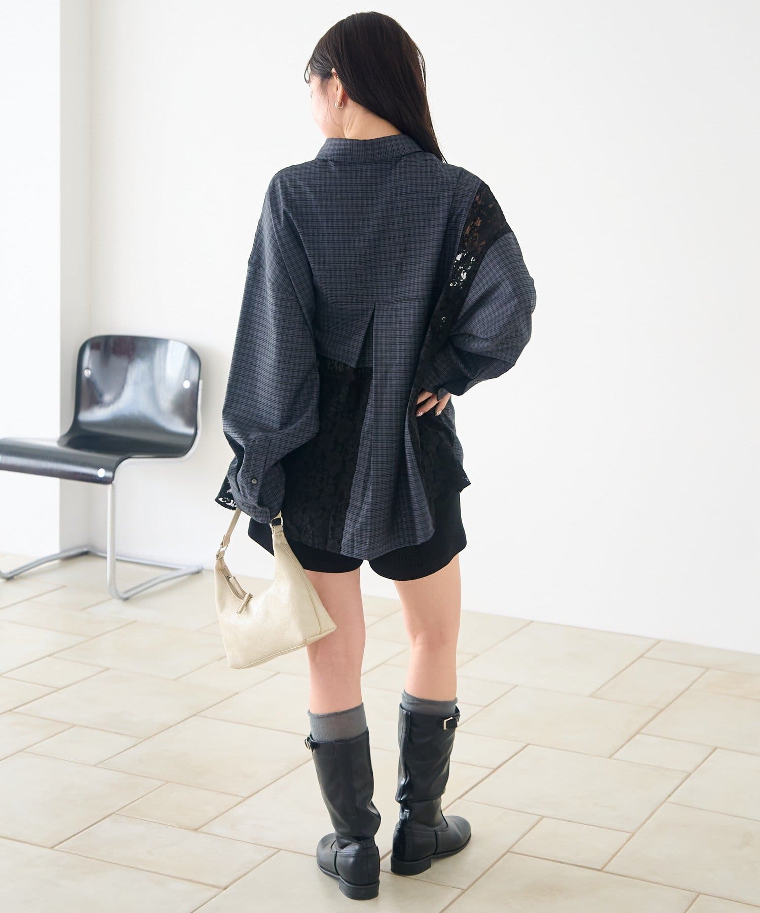 Kastane(カスタネ) 【1.1(木)0:00発売/S.Mサイズ展開/WEB先行】パッチワークレースシャツ