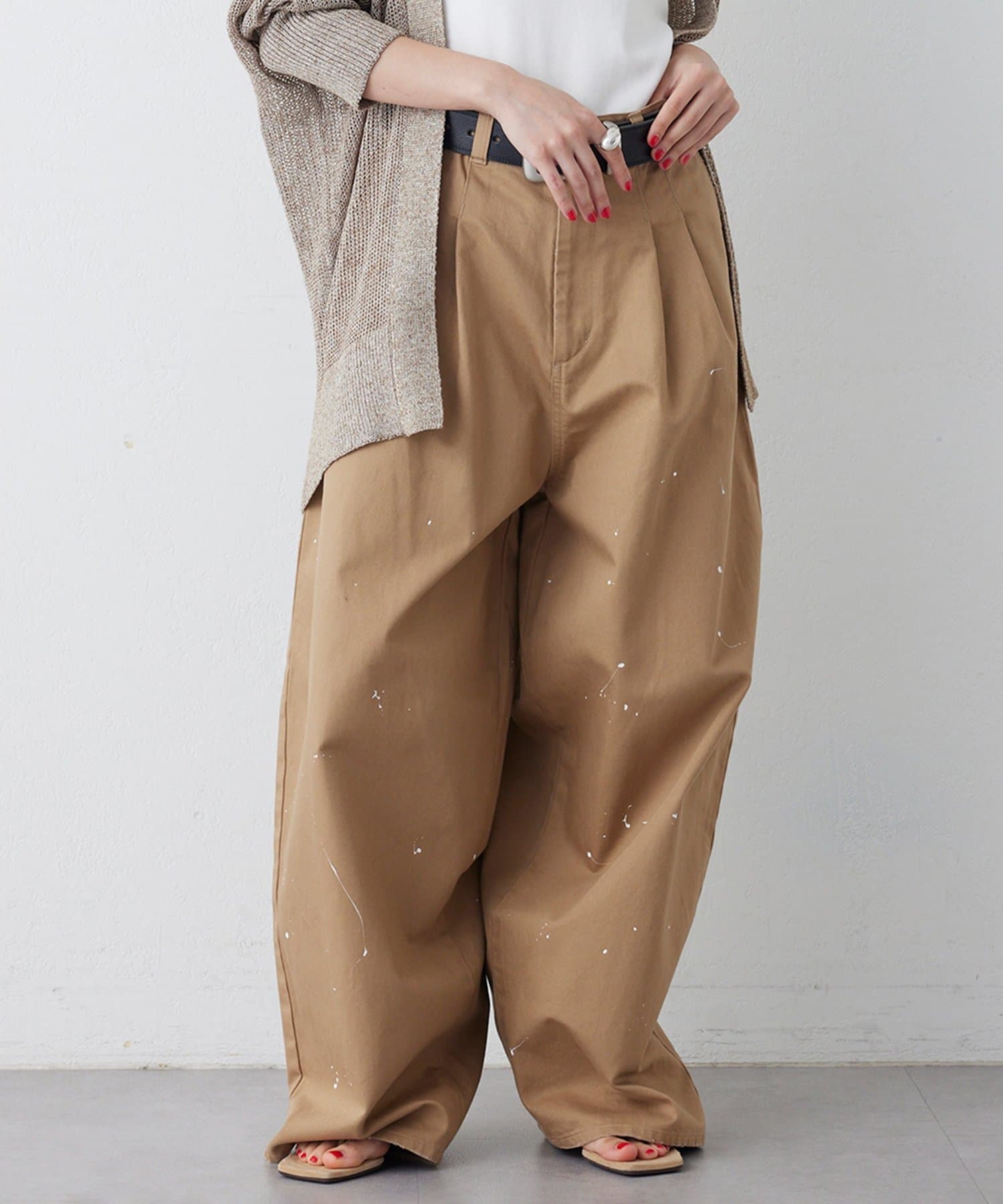 Whim Gazette(ウィム ガゼット) ペイントタックチノパンツ