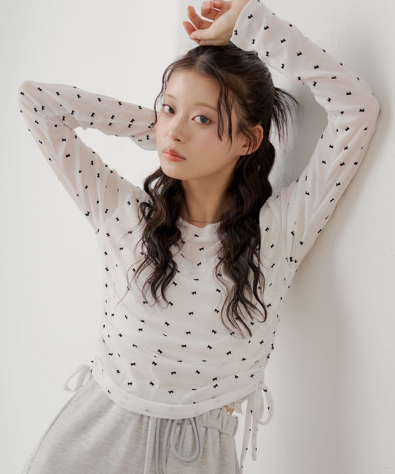 Chico(チコ) サイドドロストリボンシアーT