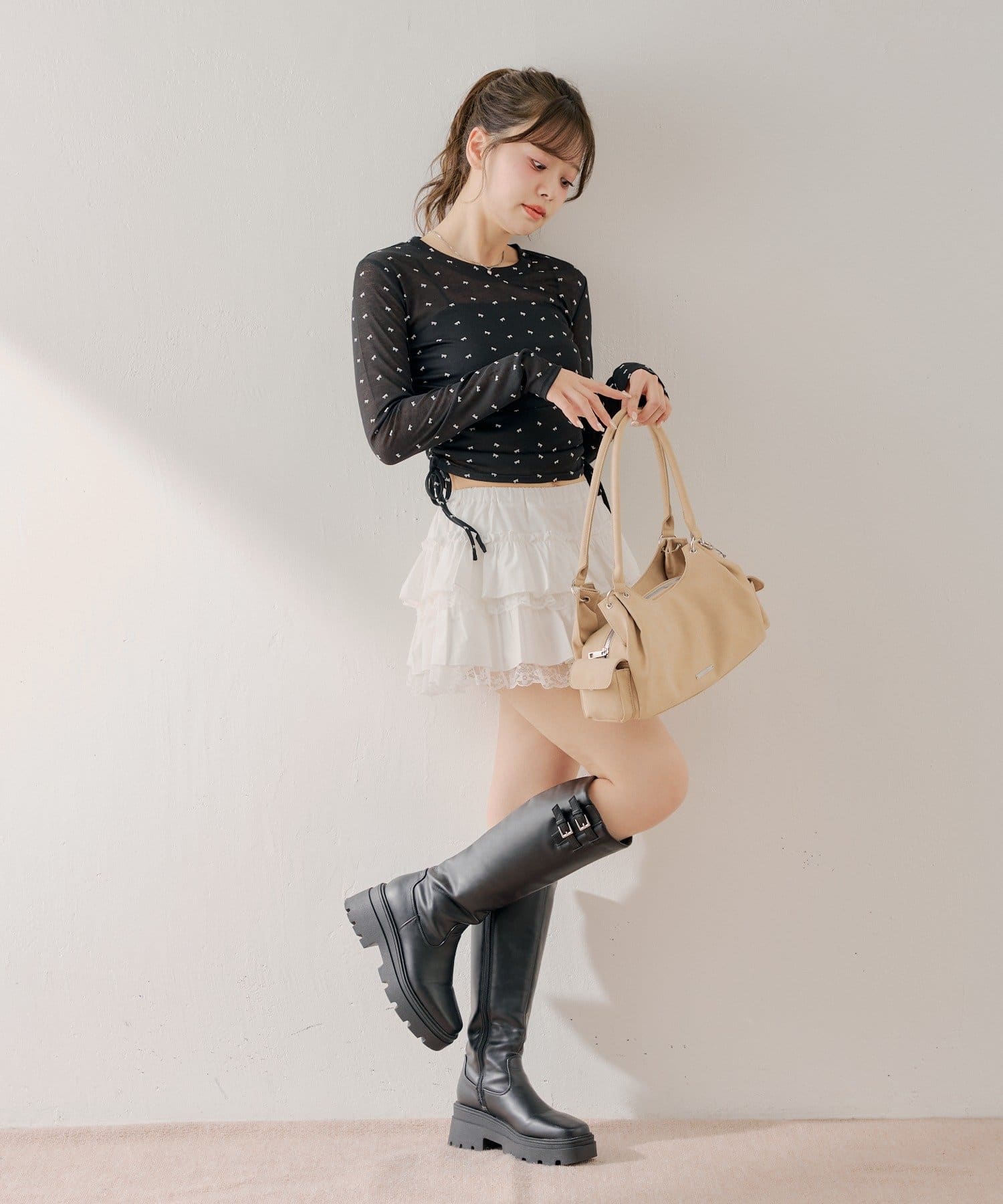 Chico(チコ) サイドドロストリボンシアーT