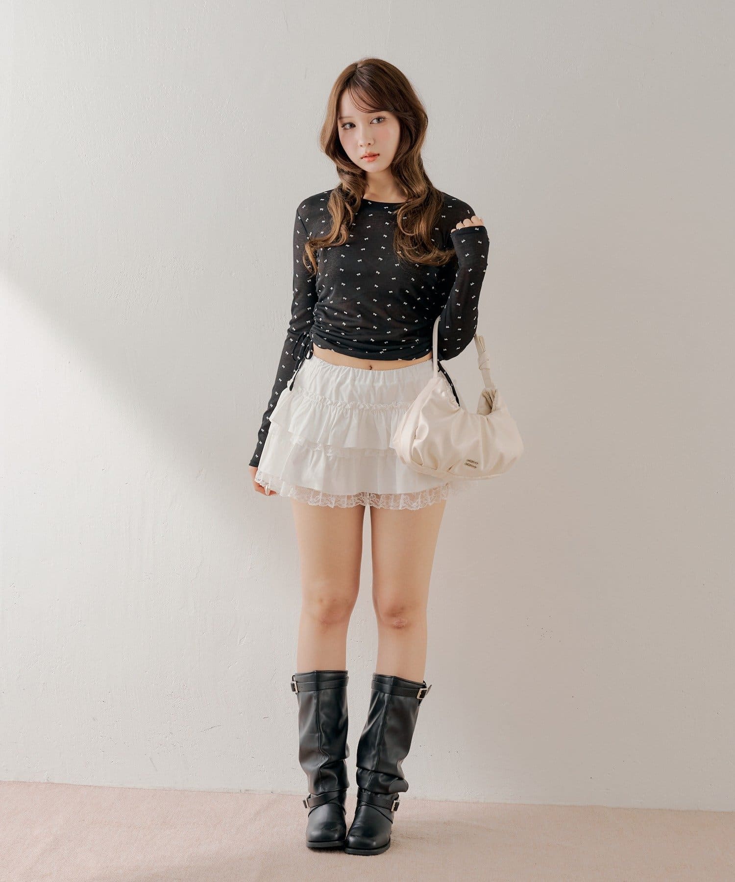 Chico(チコ) サイドドロストリボンシアーT