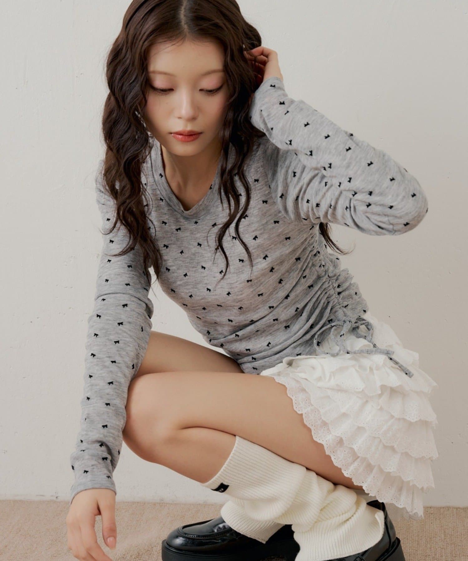 Chico(チコ) サイドドロストリボンシアーT