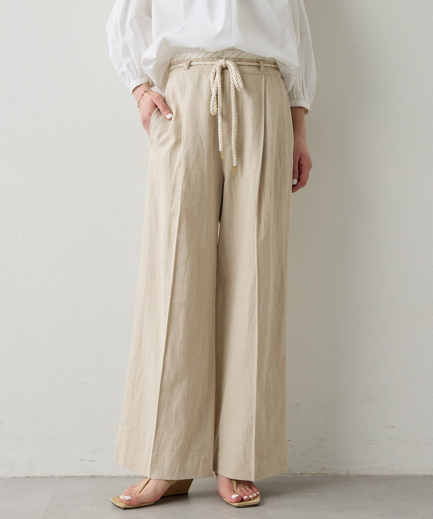 Whim Gazette(ウィム ガゼット) 【THE PAUSE】ロープベルトパンツ